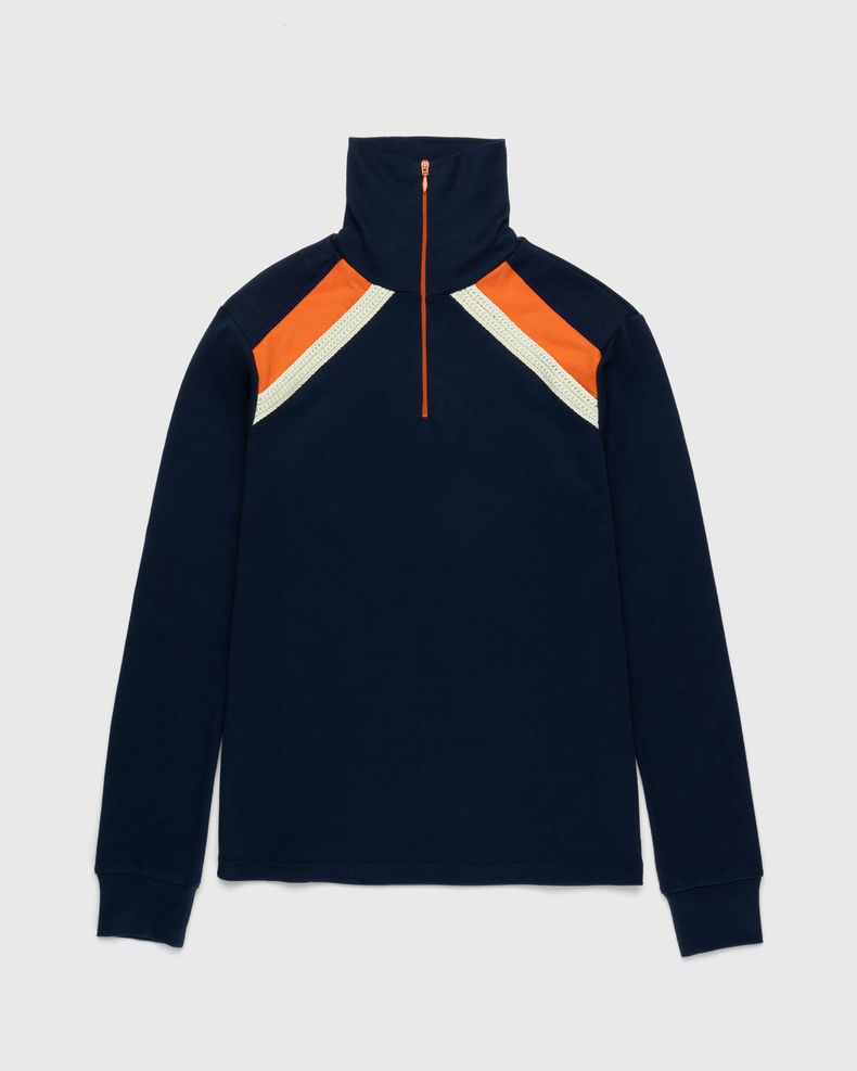 Wales Bonner – Jazz Quarter-Zip Top Navy