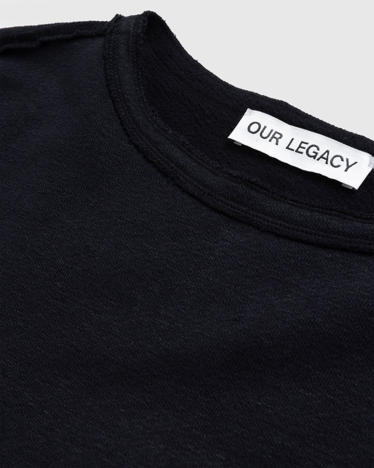 Our Legacy – Inverted Sweatshirt Black Hemp Loopback - Longsleeves - Black - Image 4