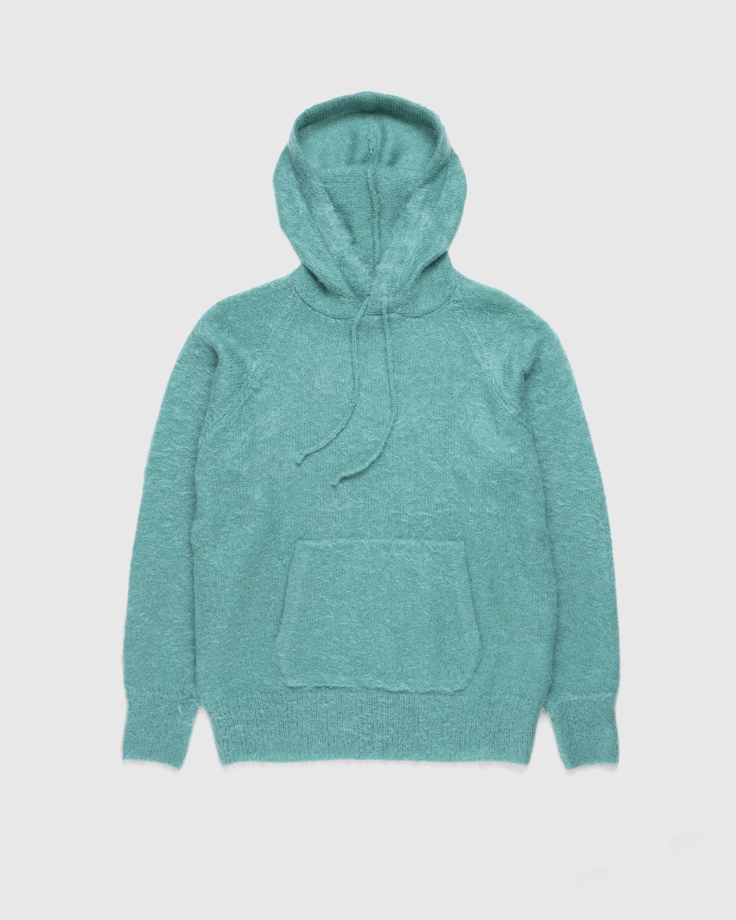 | Hoodie Auralee Shop Mohair Green Brushed Knit Highsnobiety Jade –