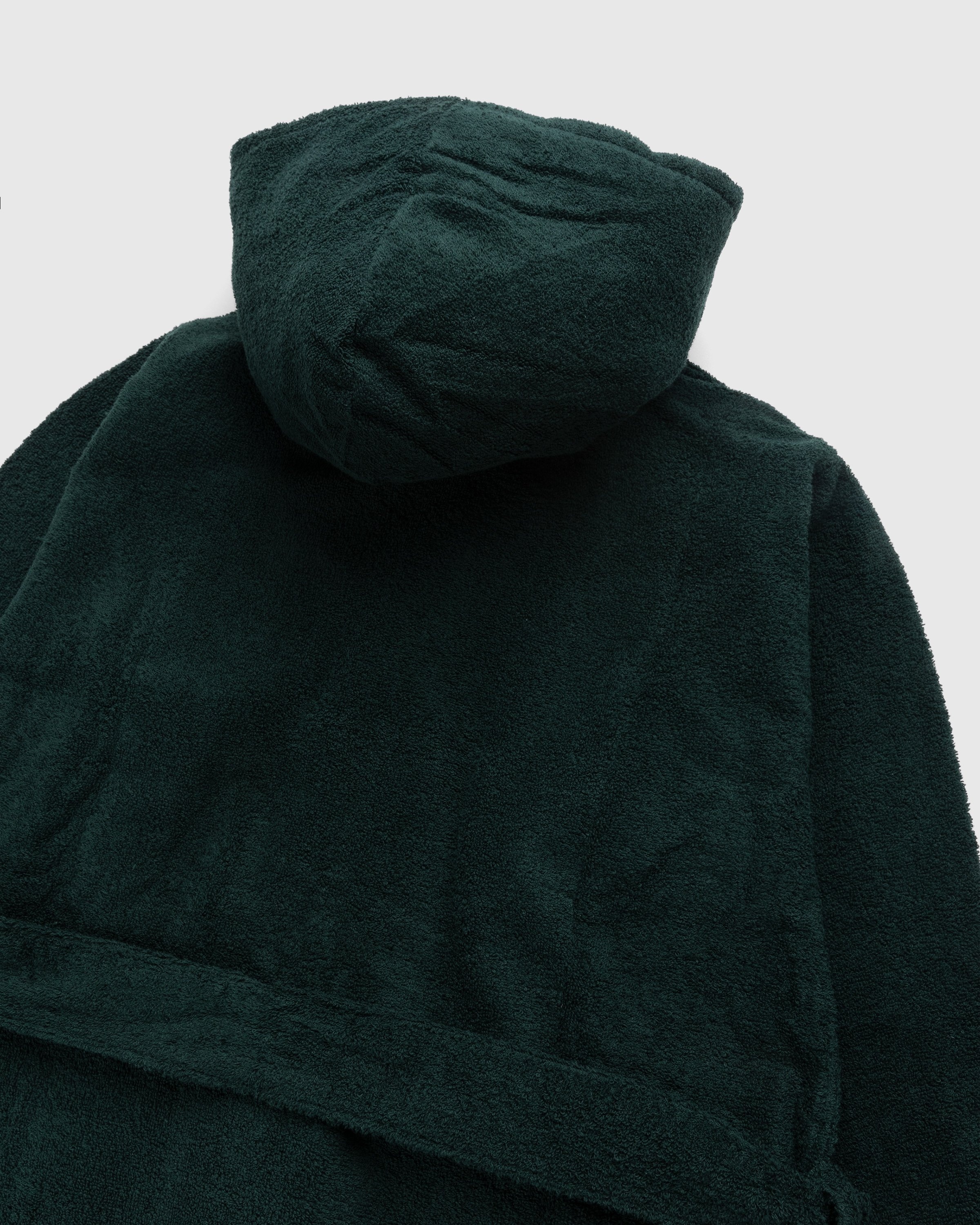 Tekla – Hooded Bathrobe Solid Forest Green - Bathrobes - Green - Image 4