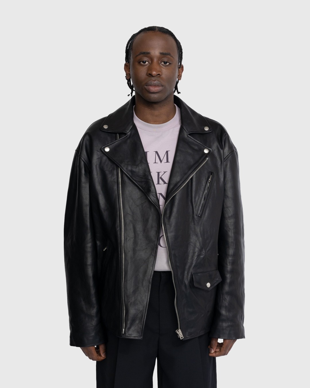 Distressed best sale leather blazer