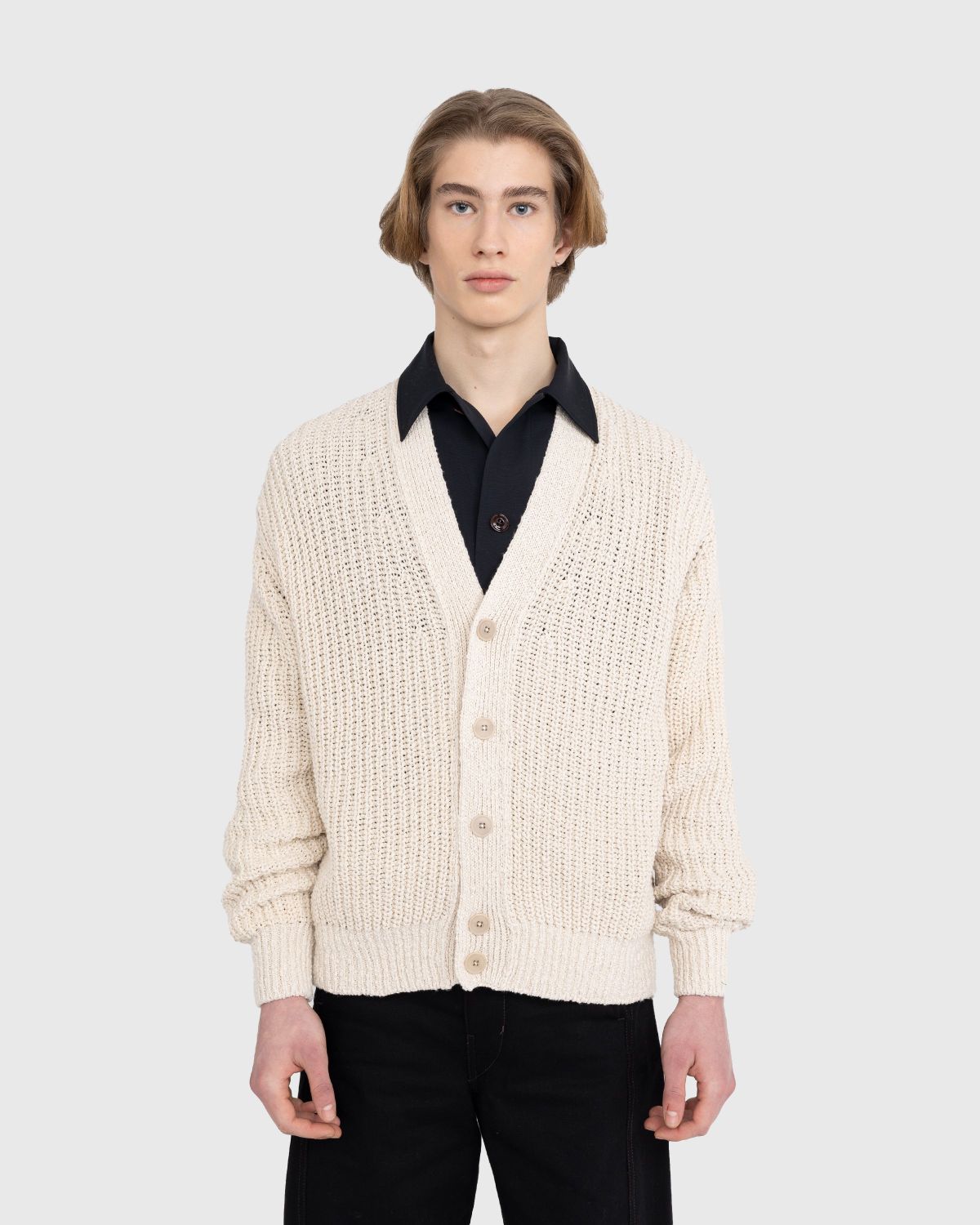 Lemaire – Chunky Cardigan - Knitwear - Beige - Image 2