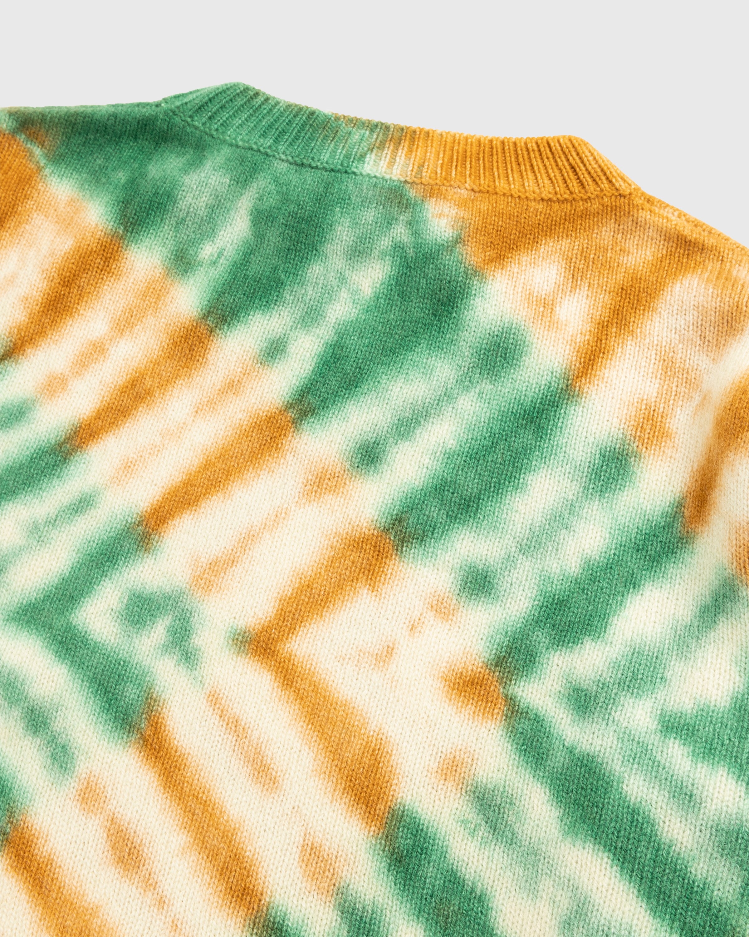 The Elder Statesman – Zig Crew Ivory - Knitwear - Blue - Image 4