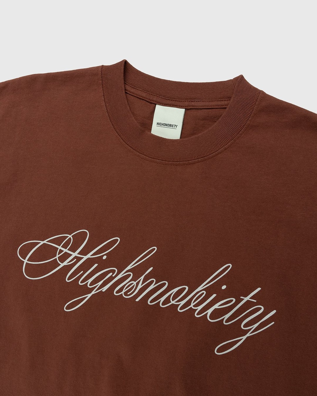 Highsnobiety – Script Logo T-Shirt Brown - T-Shirts - Brown - Image 3