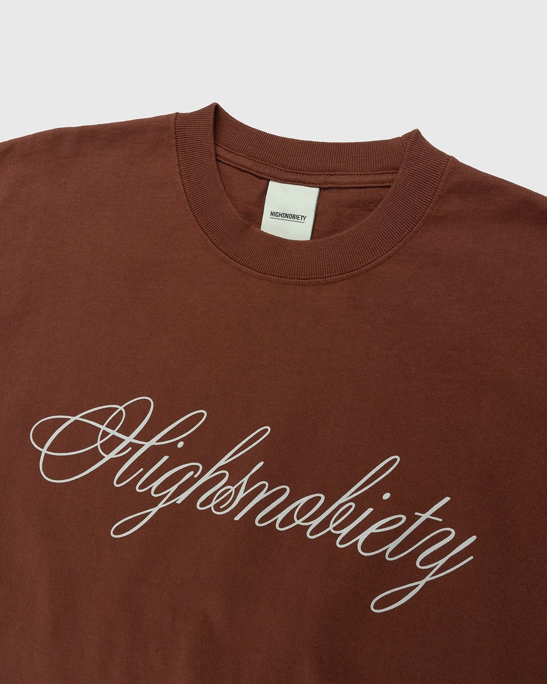 Highsnobiety – Script Logo T-Shirt Brown - T-shirts - Brown - Image 3