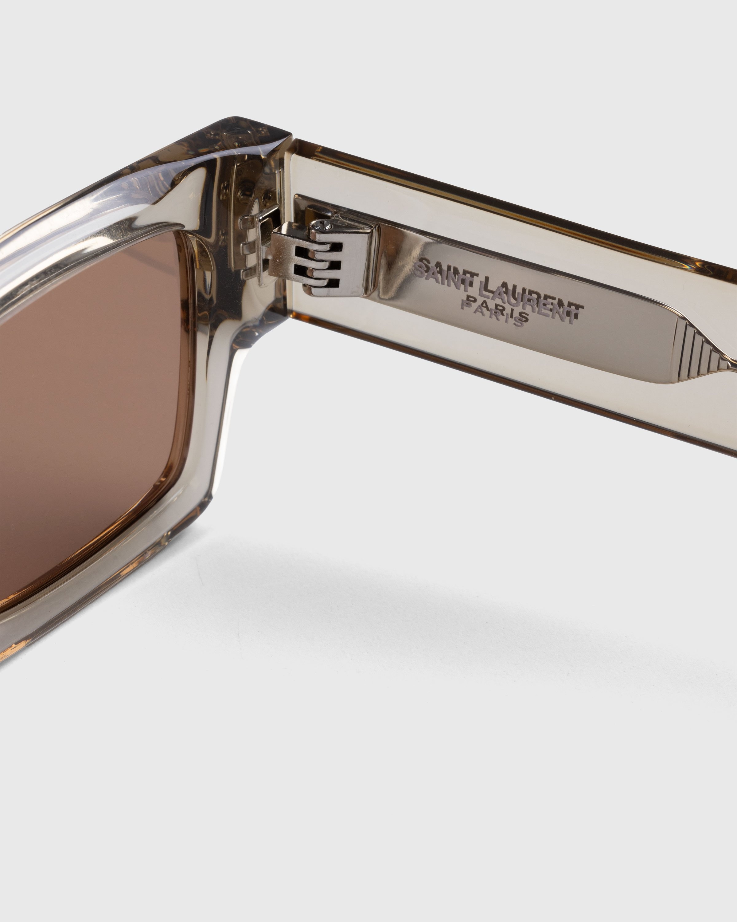 Saint Laurent – SL 572 Square Frame Sunglasses Yellow/Brown - Eyewear - Multi - Image 3