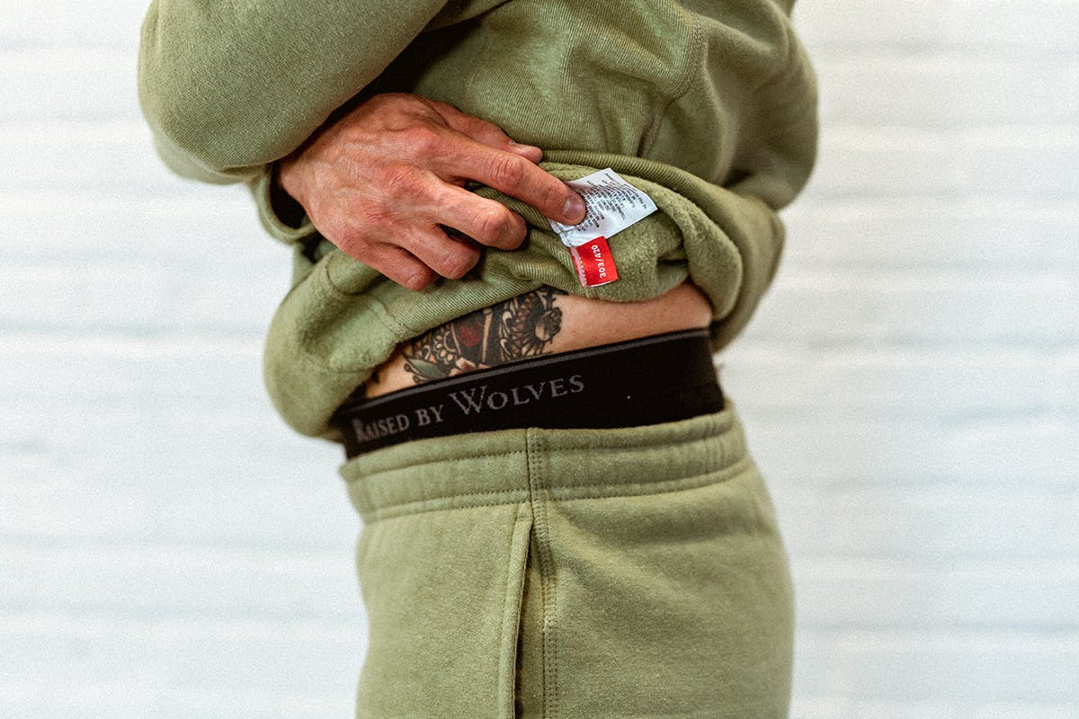 raised by wolves hemp sweatsuit