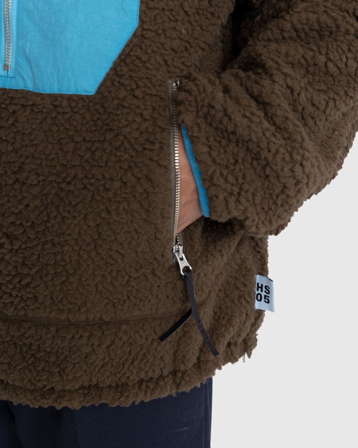 Highsnobiety – Reversible Polar Fleece Zip Jacket Steel Blue/Dark Green - Outerwear - Green - Image 12