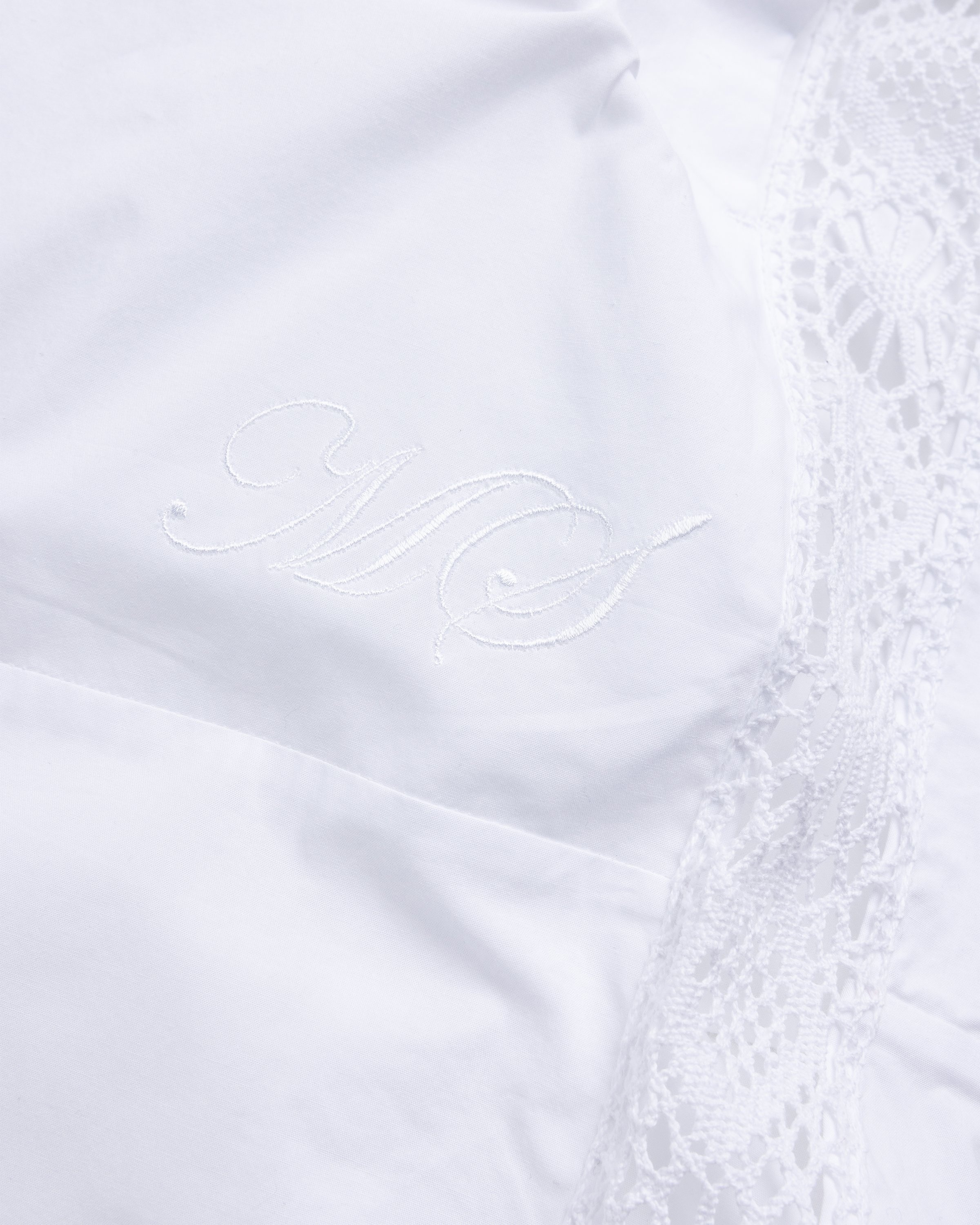Marine Serre – Regenerated Household Linen Pajama Pants White - Pants - White - Image 6