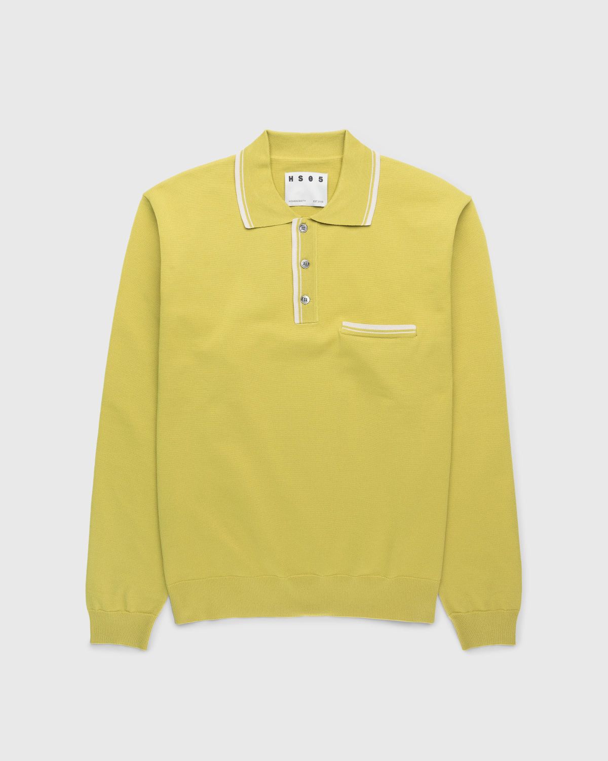 Highsnobiety HS05 – Long Sleeves Knit Polo Green - Longsleeves - Green - Image 1