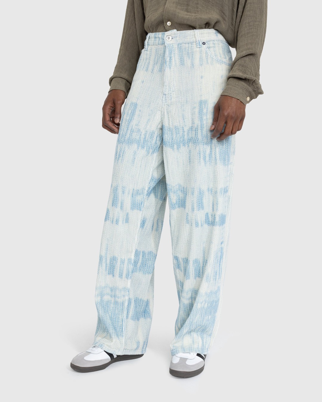Our Legacy – Vast Cut Pants Blue Brush Stoke Print - Pants - Blue - Image 2