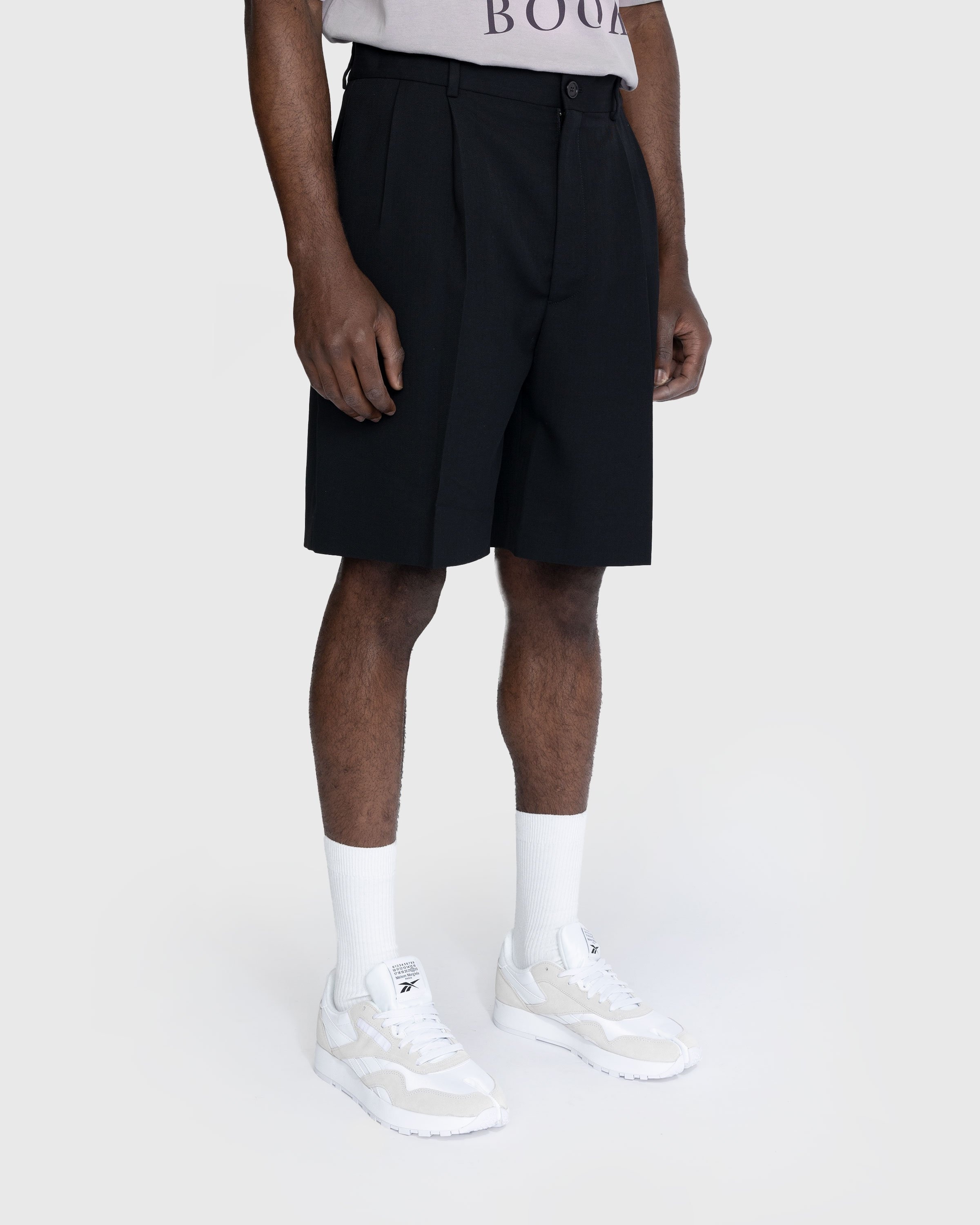 Acne Studios – Tailored Pleated Shorts Black - Bermuda Cuts - Black - Image 4
