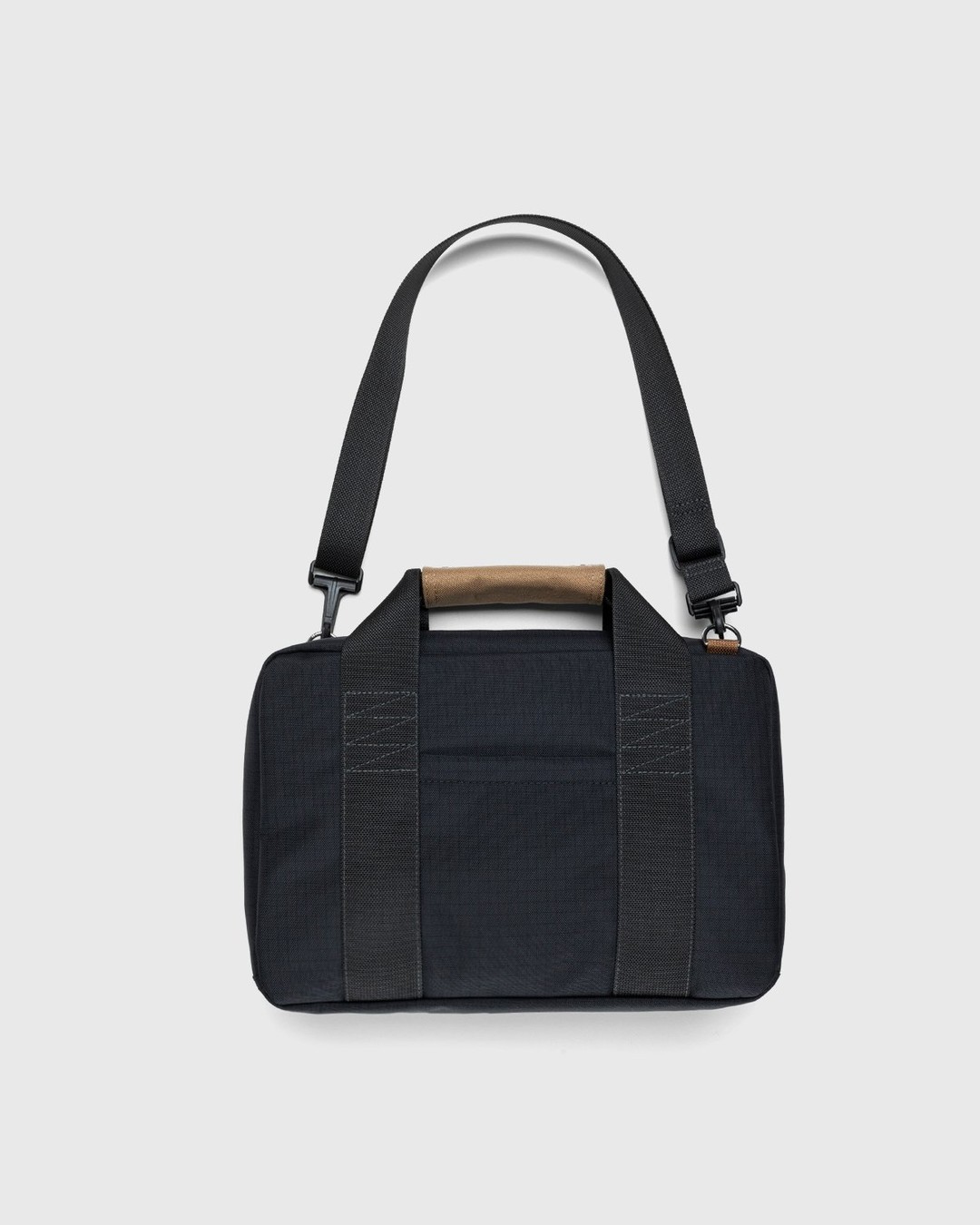 Acne Studios – Nylon Crossbody Laptop Bag Black/Khaki Green - Waistbags - Black - Image 2