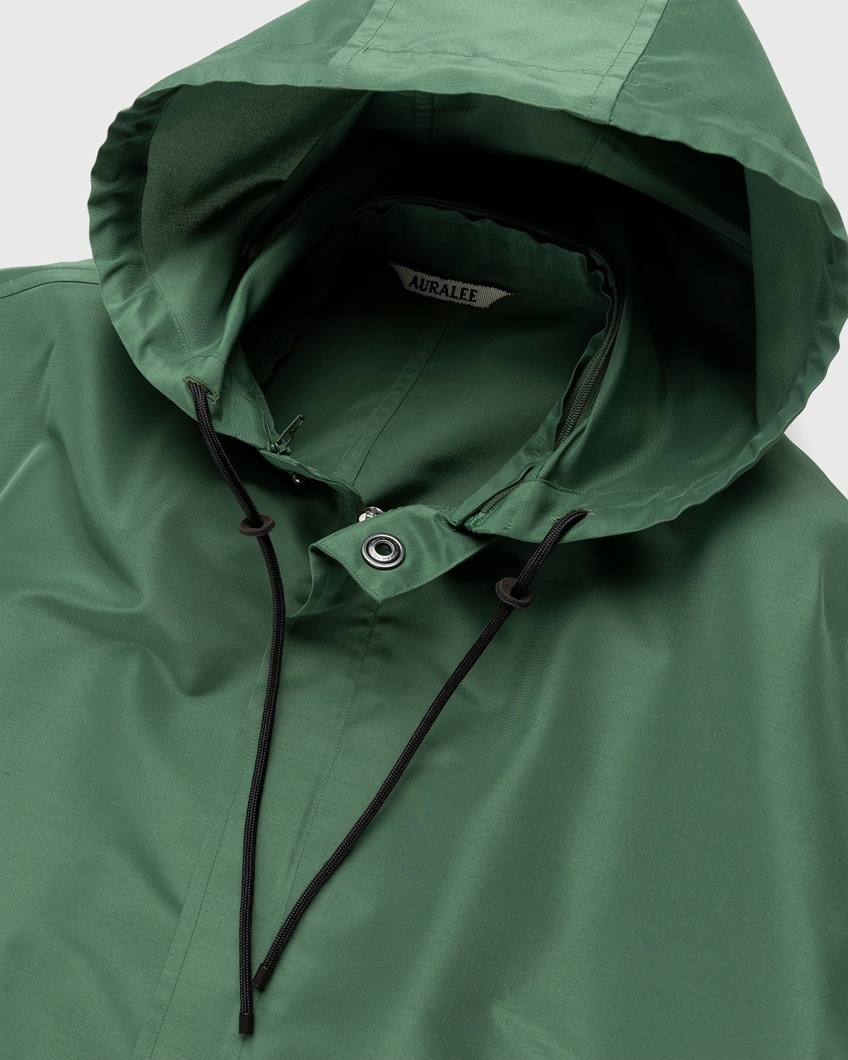 Auralee – Silk Polyester Hooded Jacket Green | Highsnobiety Shop