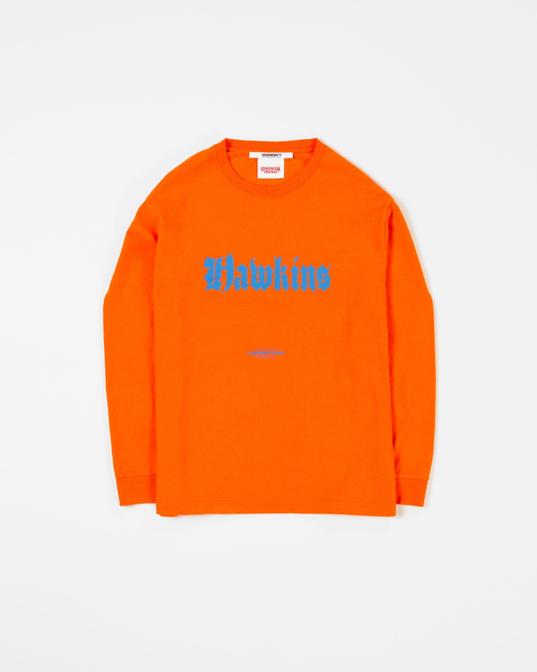 Highsnobiety – Stranger Things Hawkins Lonsleeve Orange - T-shirts - Red - Image 1