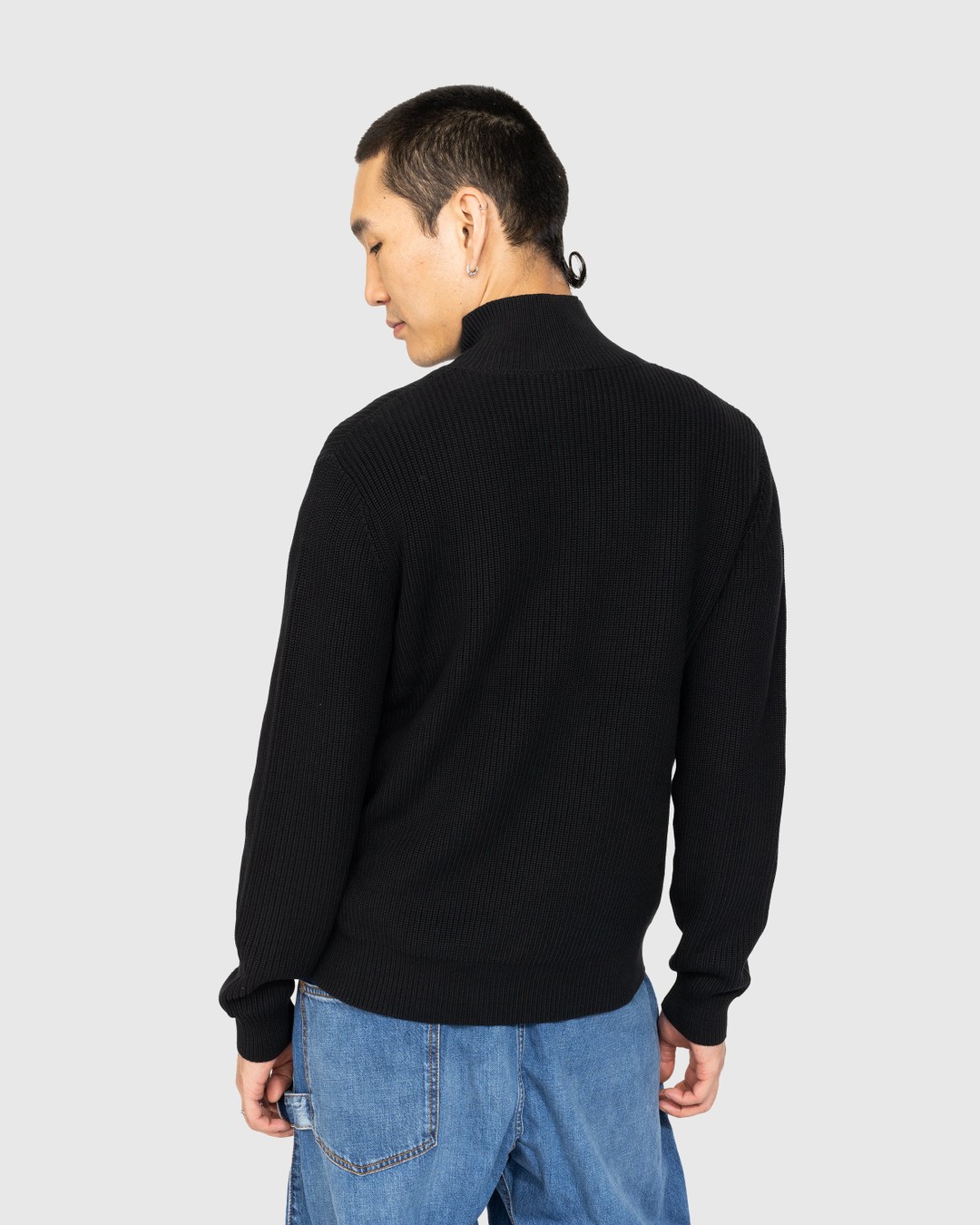 J.W. Anderson – Half Zip Jumper Black - Knitwear - Black - Image 3