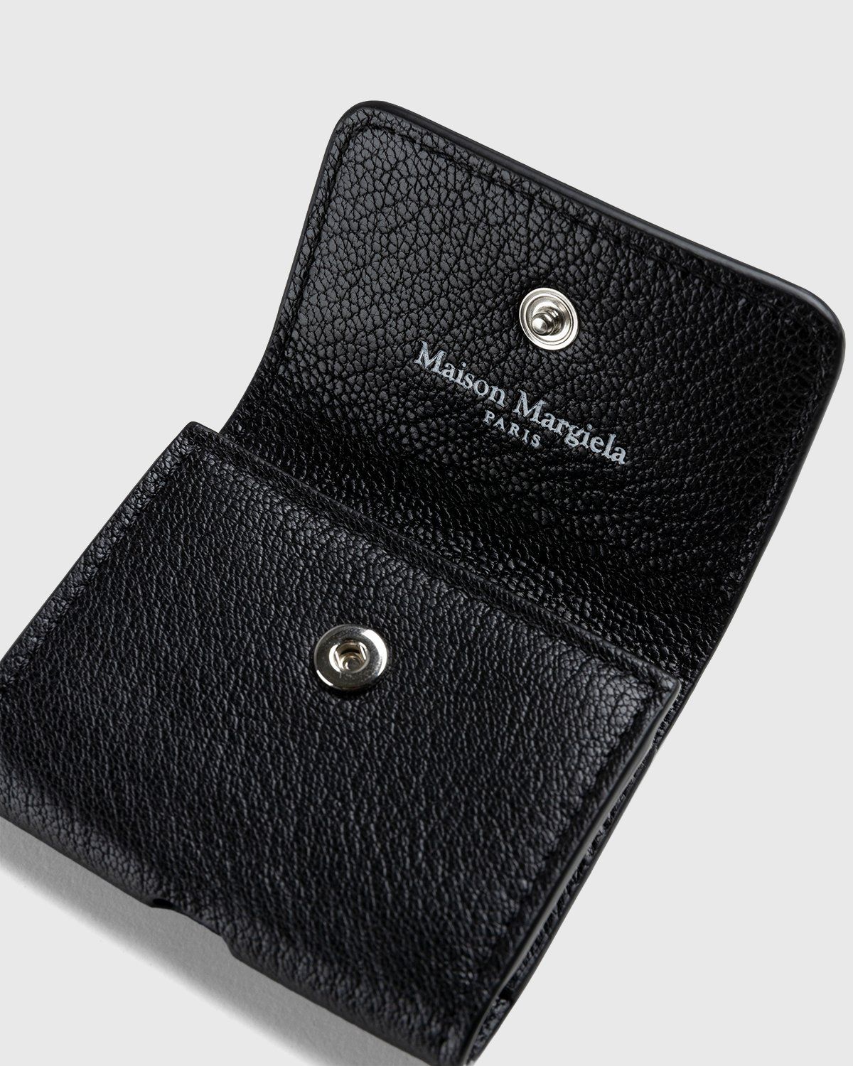Maison Margiela – Leather AirPods Case Black - Phone cases - Black - Image 5