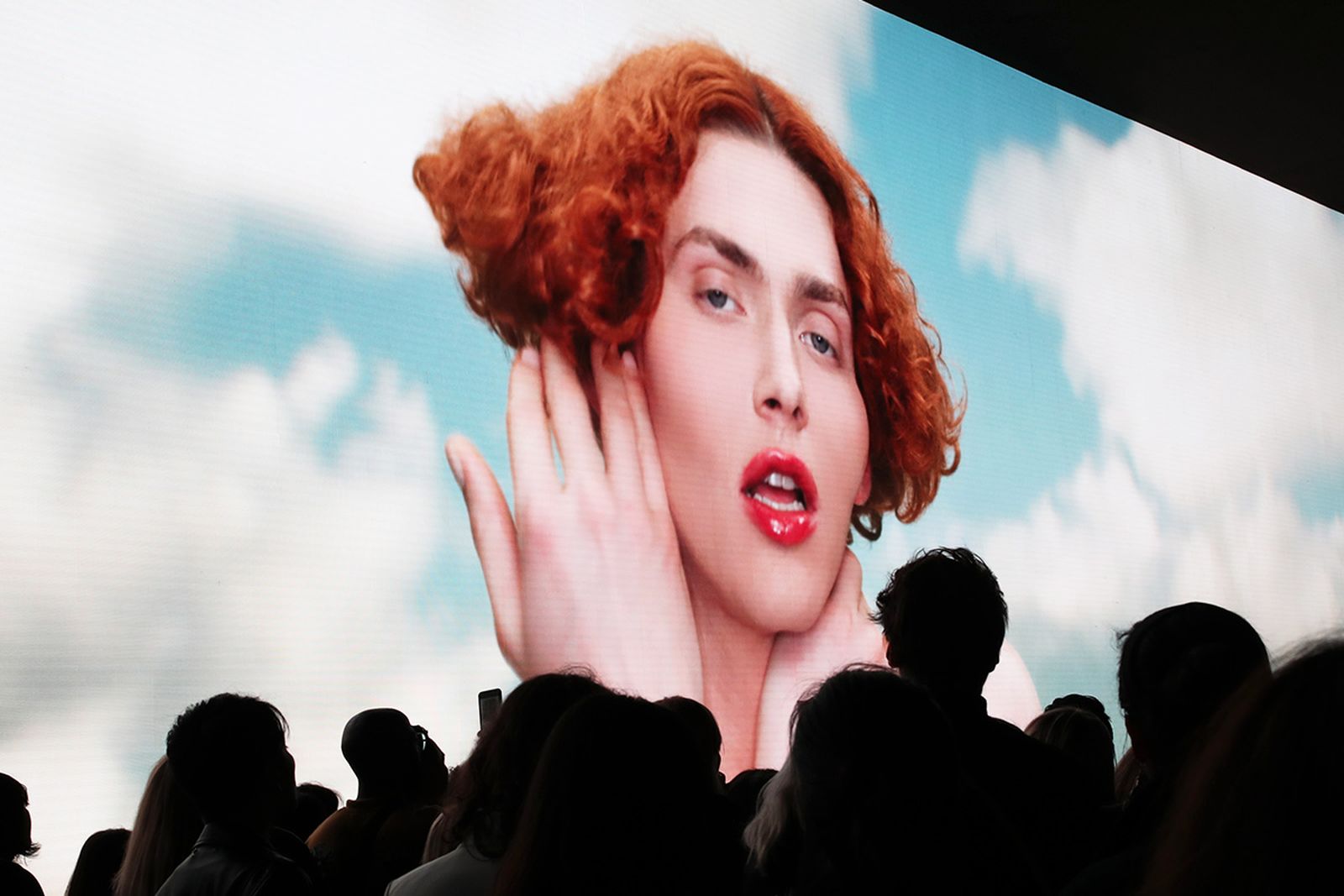 Illustration view of SSOPHIE on the screen during the Louis Vuitton Womenswear Spring/Summer 2020 show as part of Paris Fashion Week