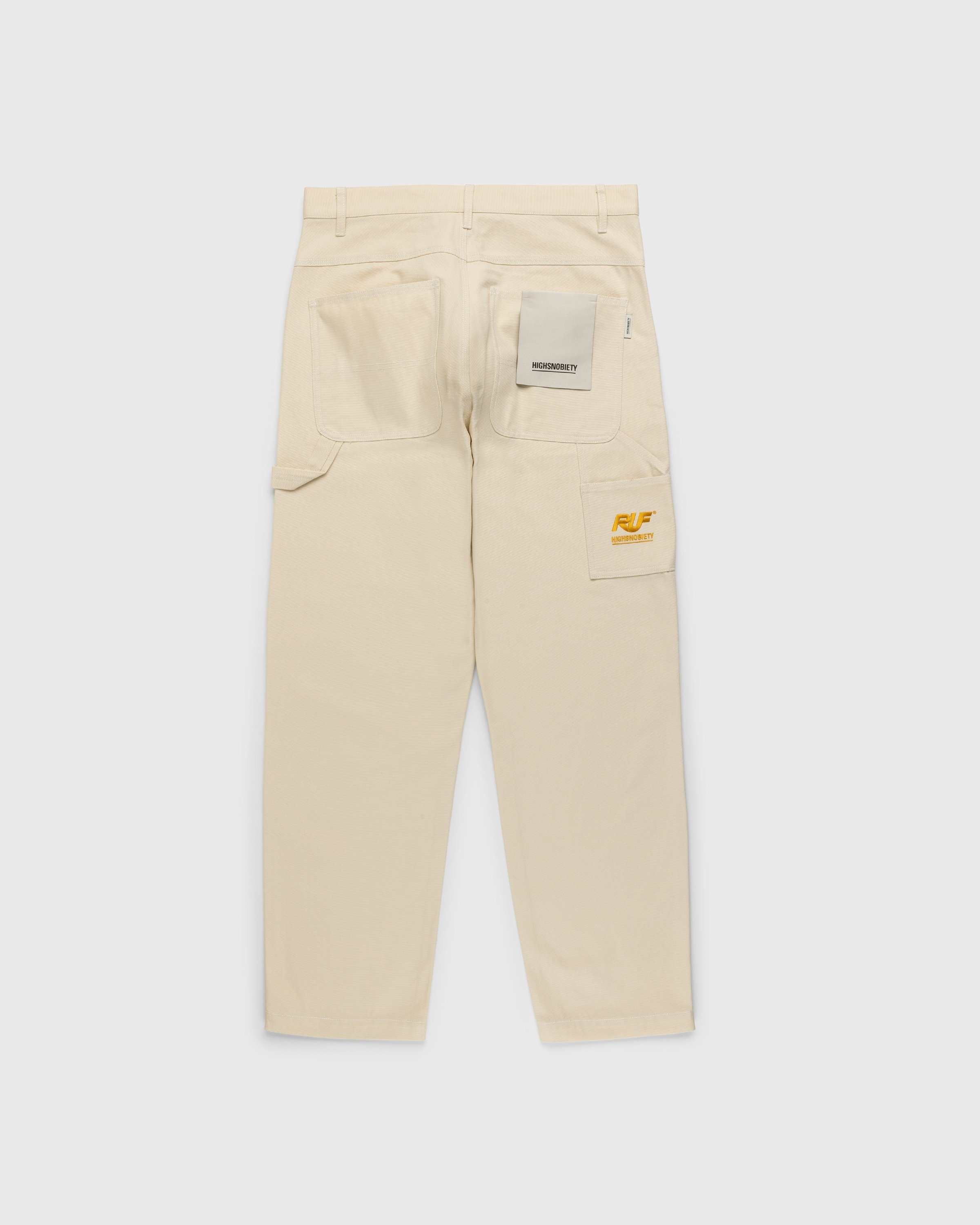 RUF x Highsnobiety – Cotton Work Pants Natural - Pants - Beige - Image 1