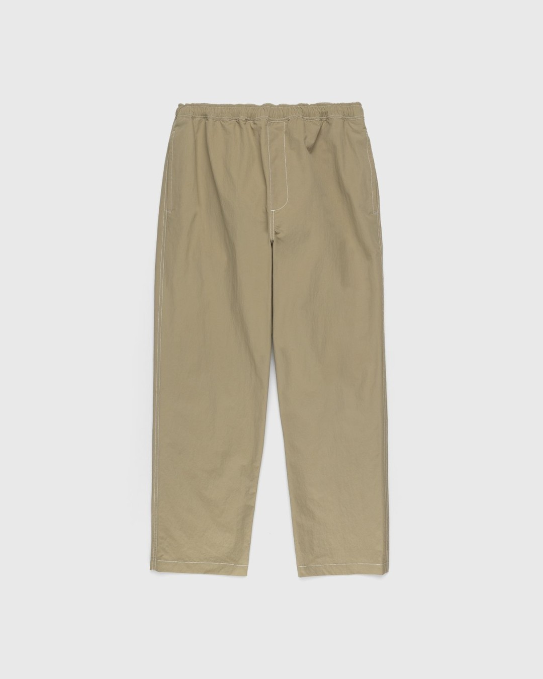 Highsnobiety – Contrast Brushed Nylon Elastic Pants Beige - Pants - Beige - Image 1