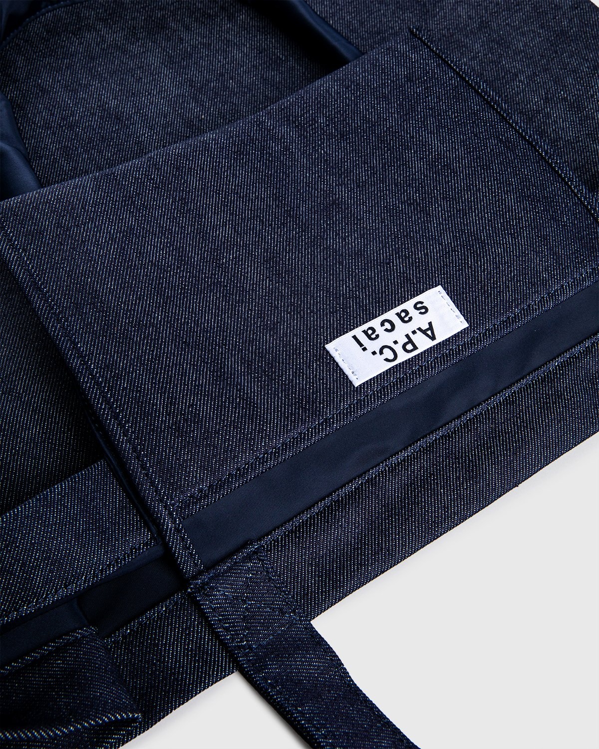 A.P.C. x Sacai – Shopping Bag Candy Dark Navy - Bags - Blue - Image 7