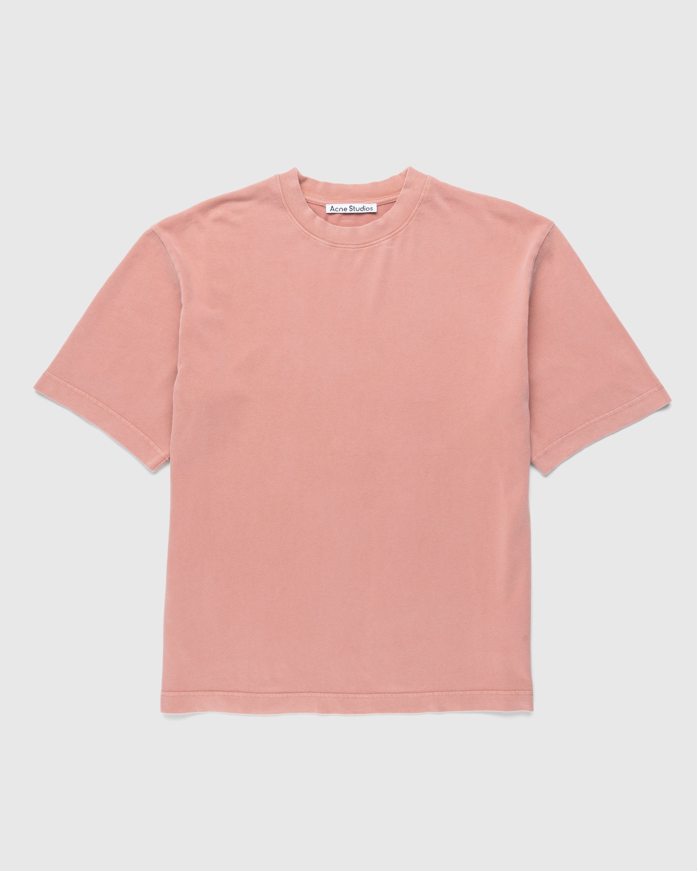 Acne Studios – Garment-Dyed T-Shirt Vintage Pink - Tops - Pink - Image 1