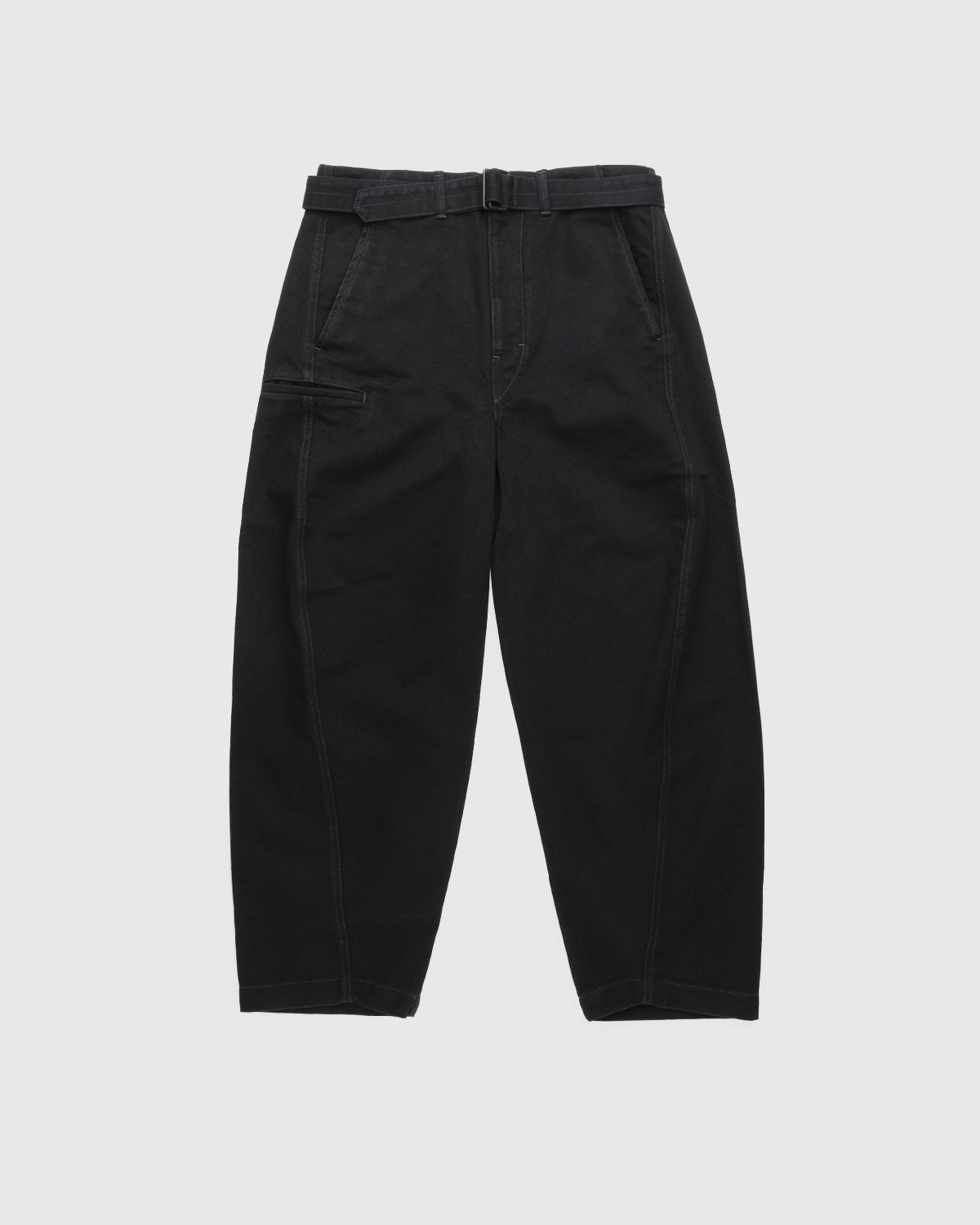 Lemaire – Rinsed Denim Twisted Pants Black - Pants - Black - Image 1