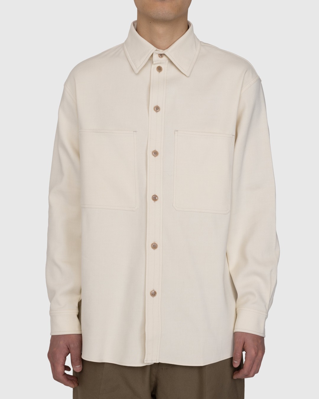 Lemaire – Wool Blend Shirt Beige | Highsnobiety Shop