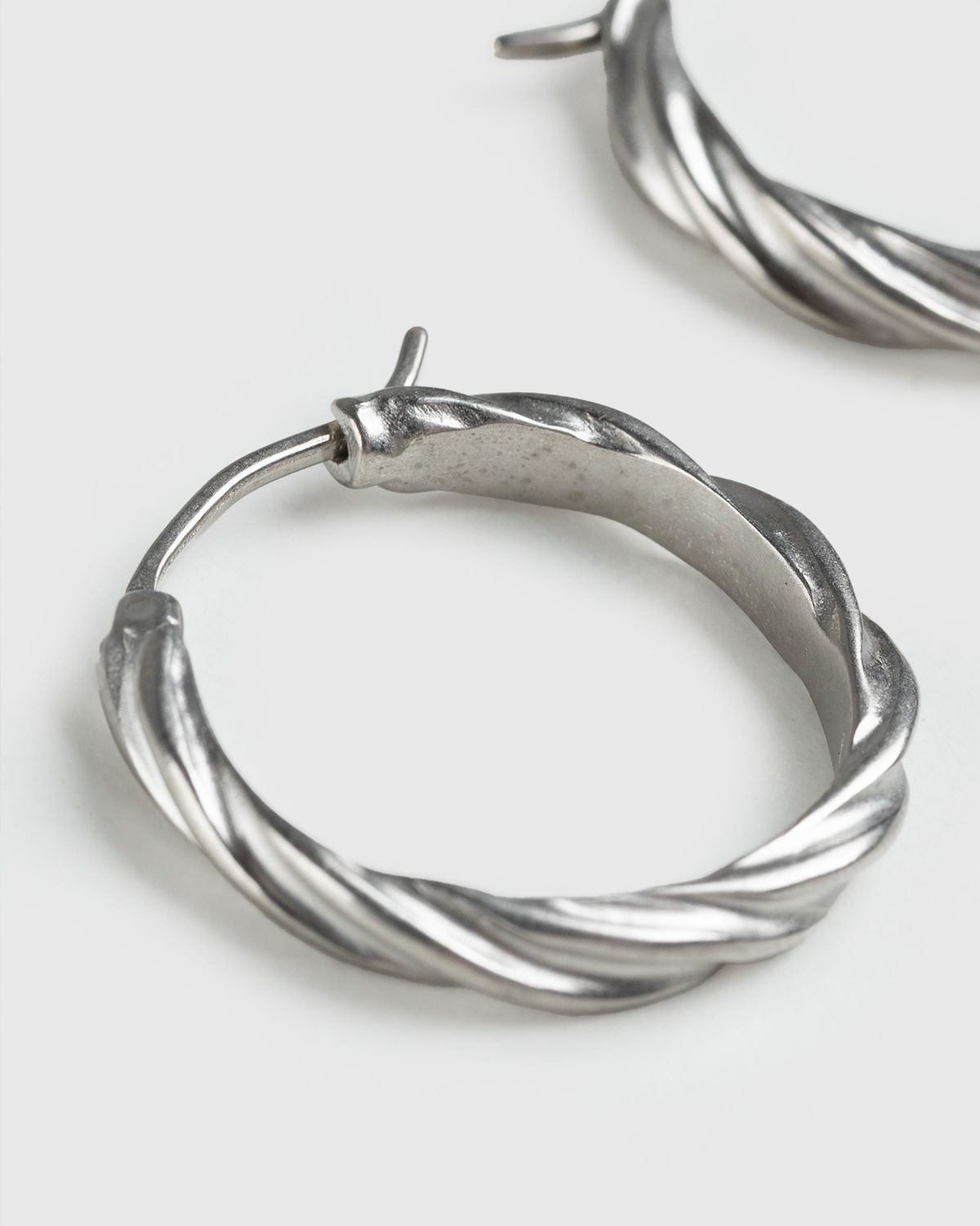 Maison Margiela – Timeless Hoop Earrings Silver - Jewelry - Silver - Image 3