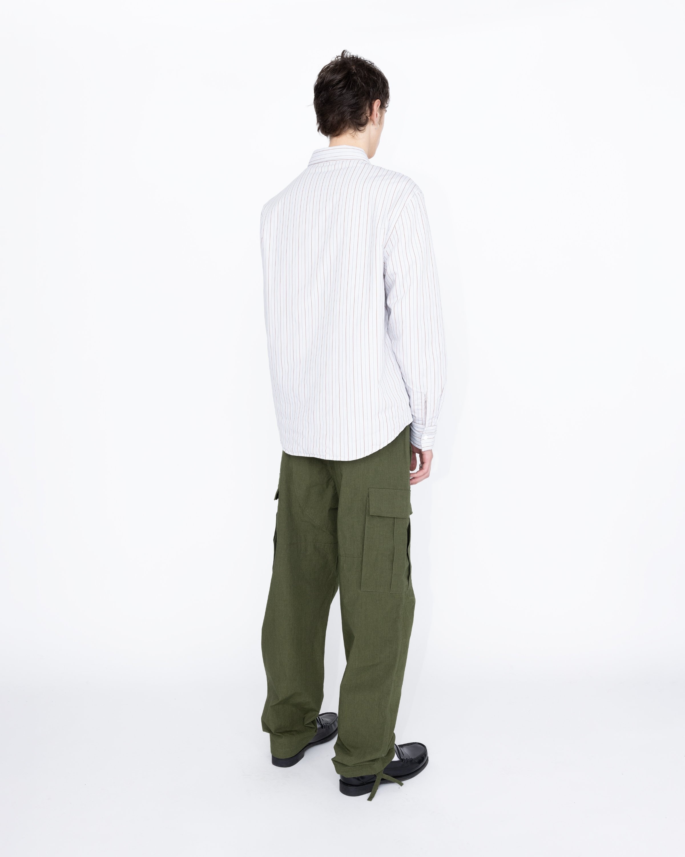 Highsnobiety HS05 – Insulated Shirt Jacket Striped - Outerwear - Beige - Image 4