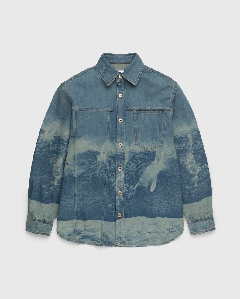Paula’s Ibiza Surf Print Overshirt Blue