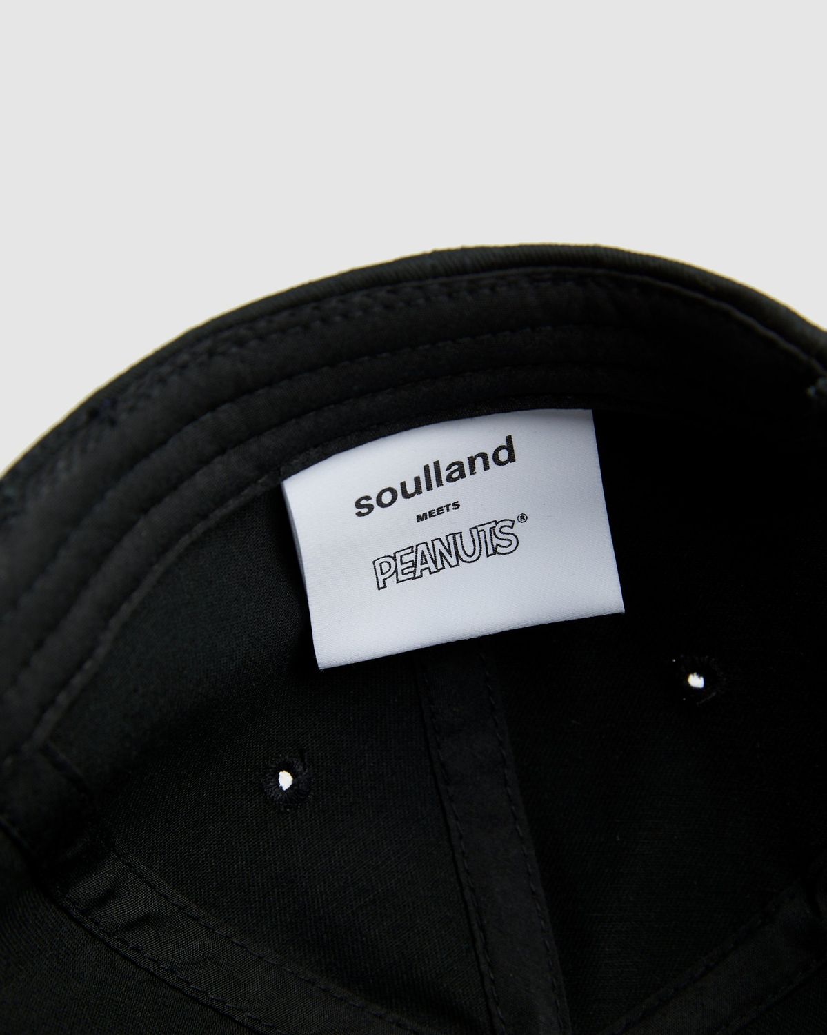 Colette Mon Amour x Soulland – Snoopy Heart Black Baseball Cap - Hats - Black - Image 3