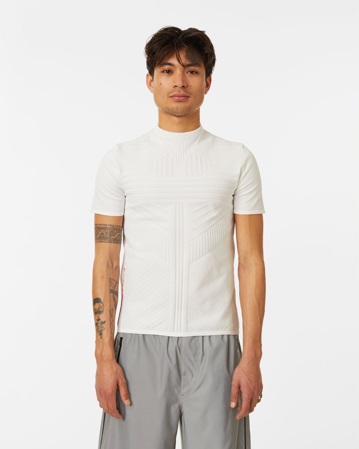 white nylon t shirts