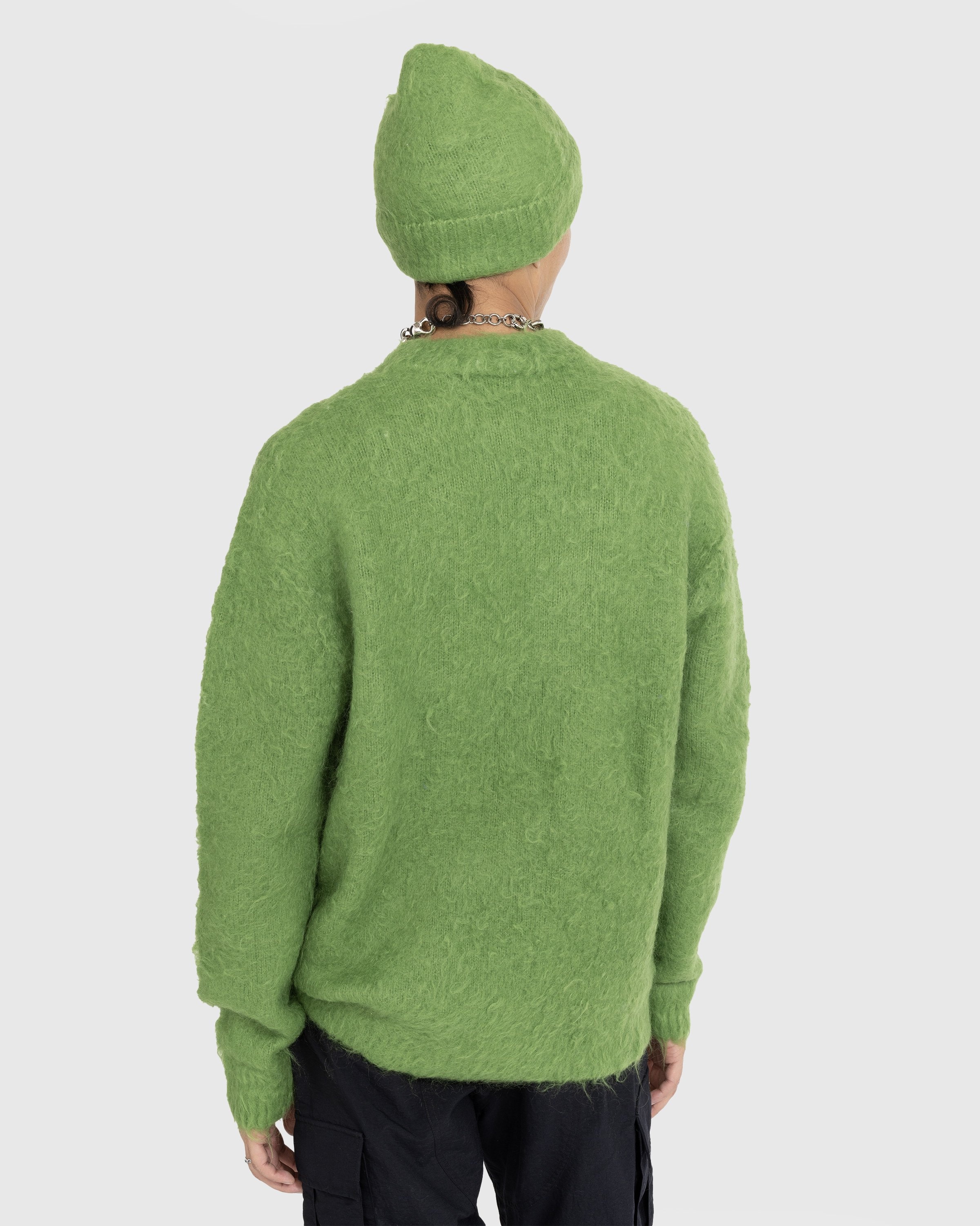 Acne Studios – Hair Crewneck Sweater Pear Green - Knitwear - Green - Image 3