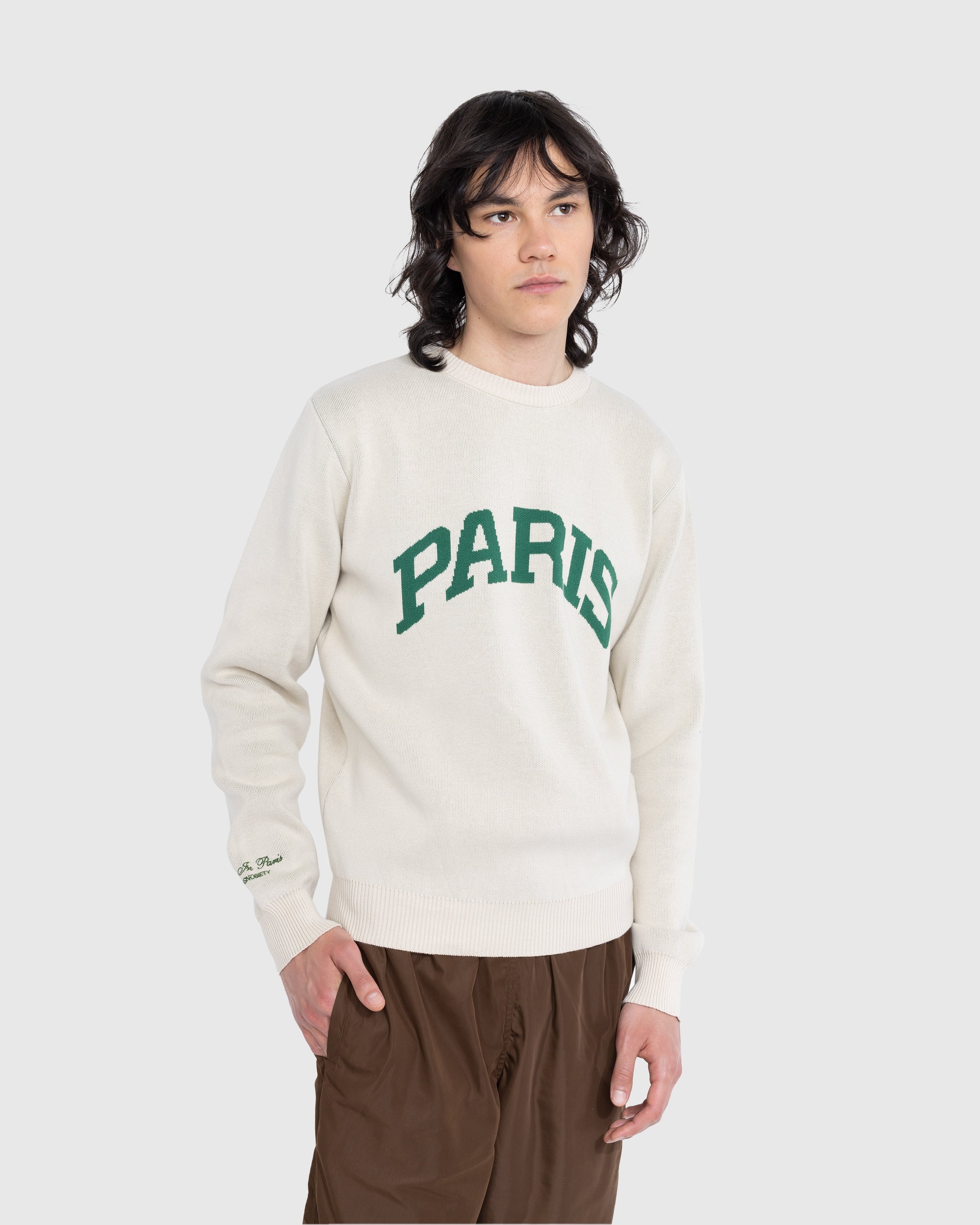 Highsnobiety – Not in Paris 5 Knitted Sweater - Sweats - Beige - Image 2