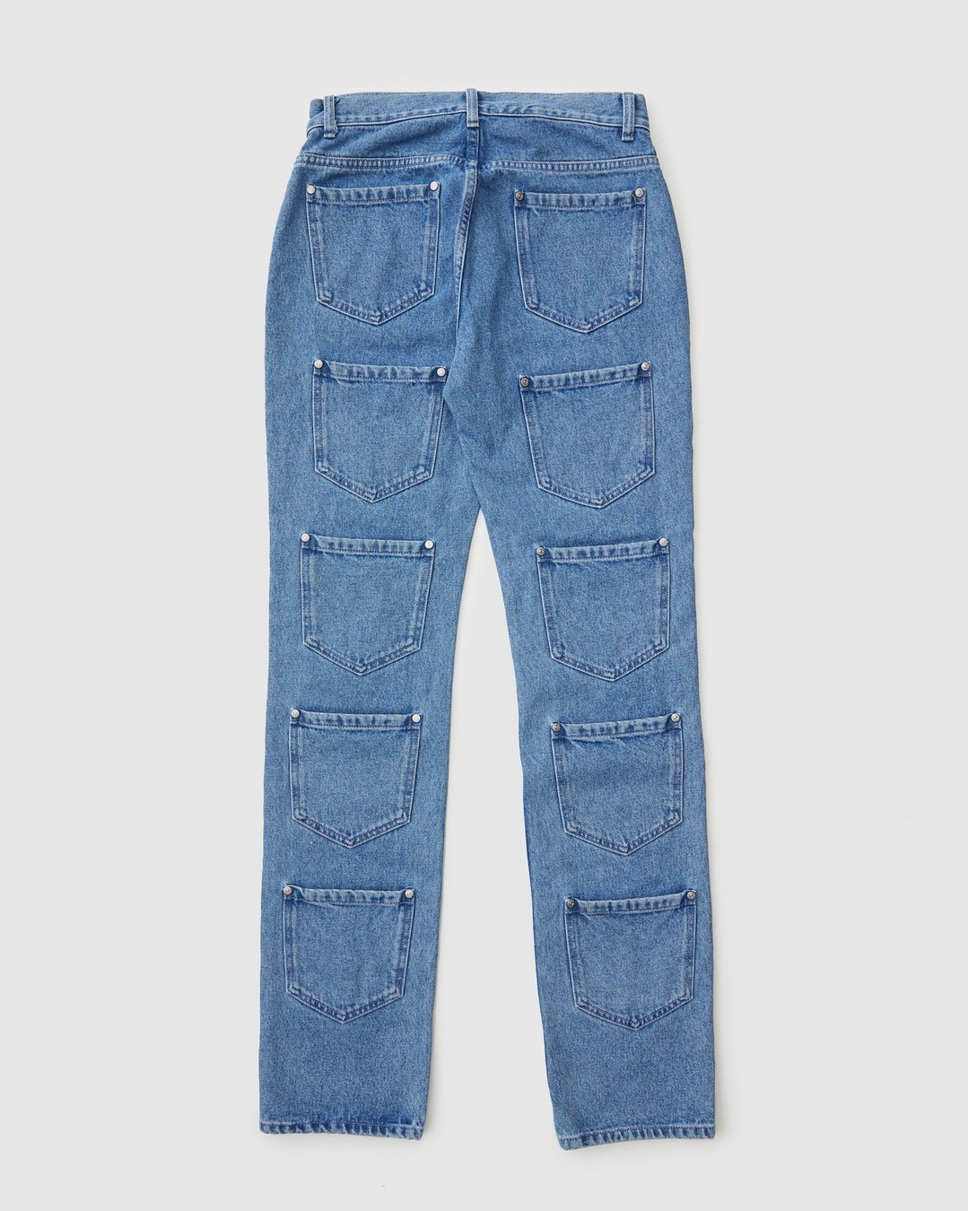Lourdes New York – Multi-pocket Denim Blue - Pants - Blue - Image 2