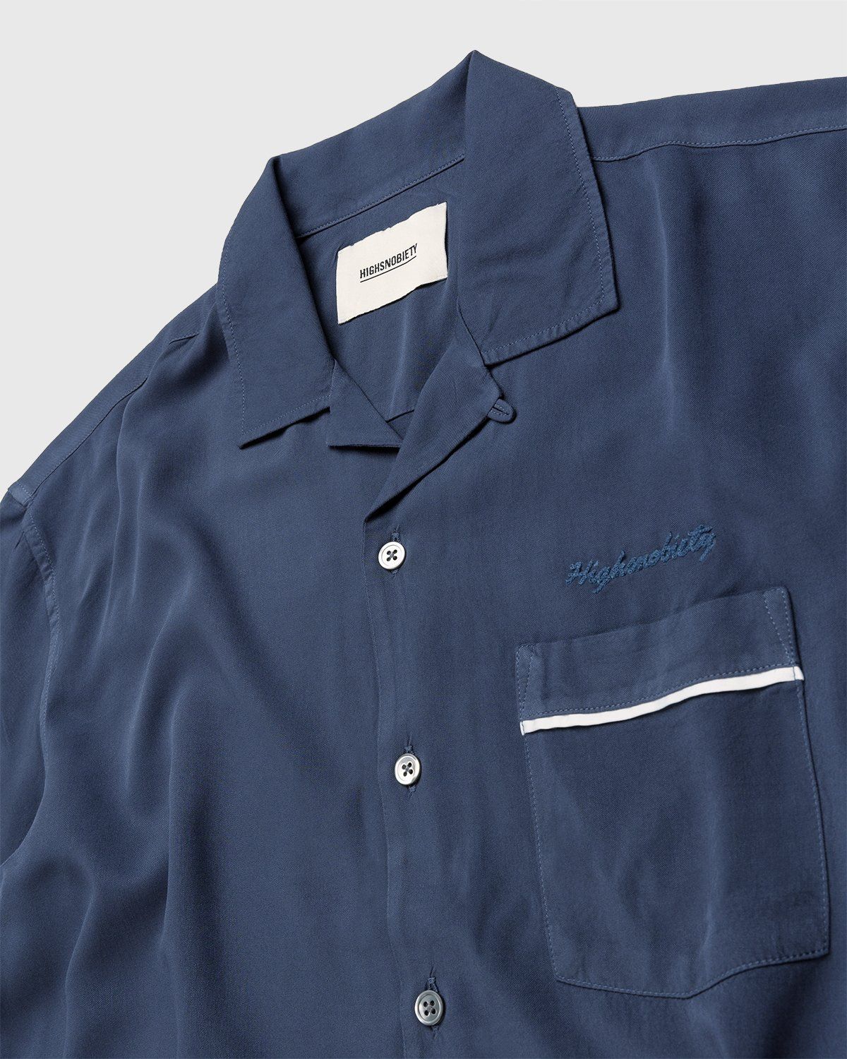 Highsnobiety – Bowling Shirt Navy - Shirts - Blue - Image 3
