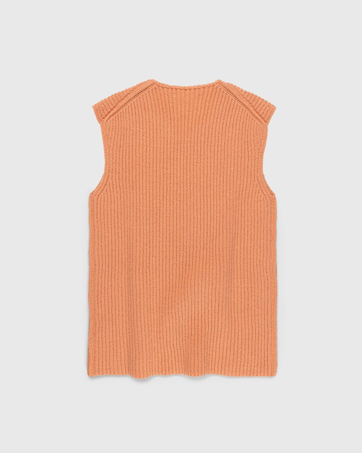 Jil Sander – Rib Knit Vest Orange - Gilets - Orange - Image 2