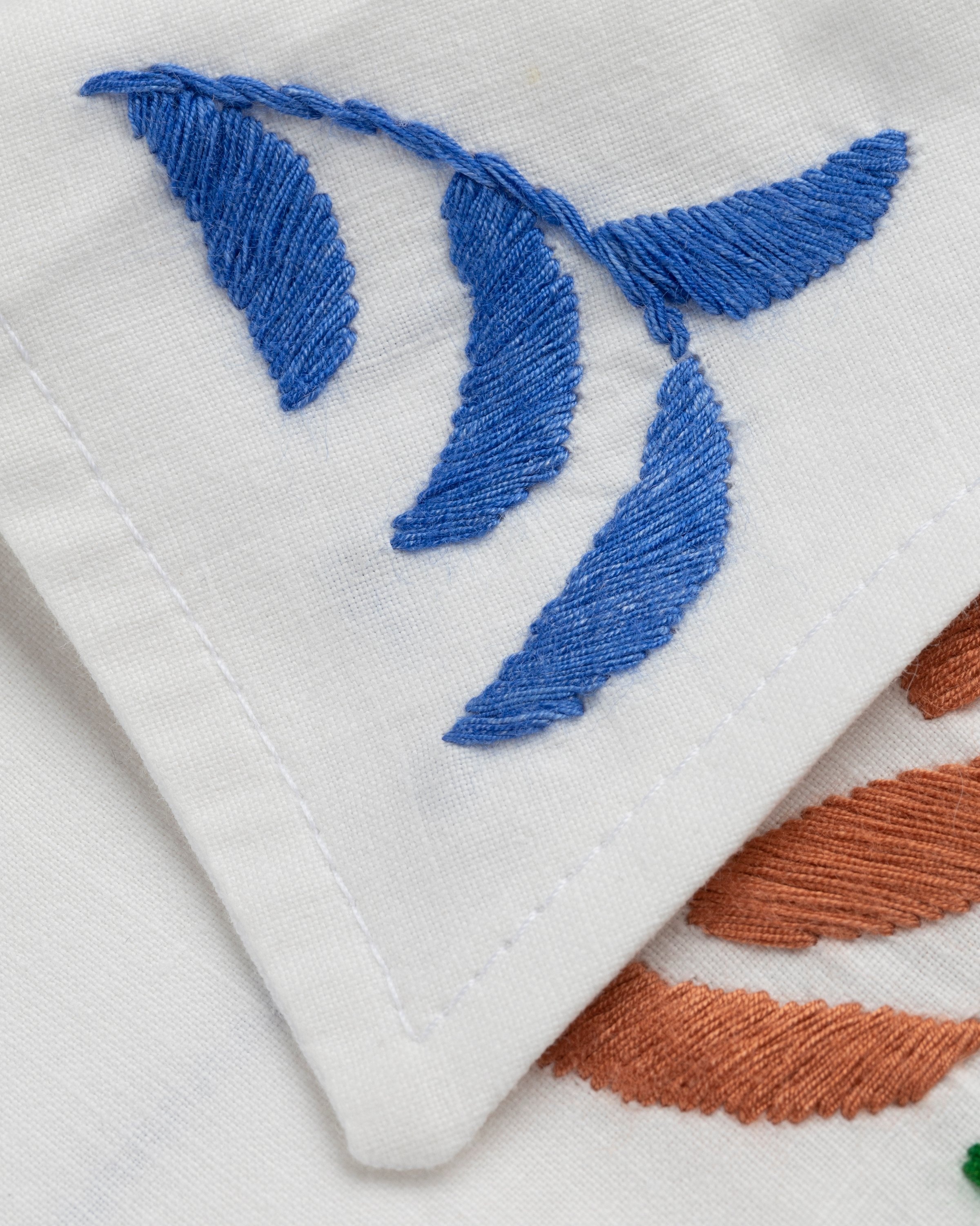 Diomene by Damir Doma – Embroidered Vacation Shirt White/Blue - Shirts - White - Image 6