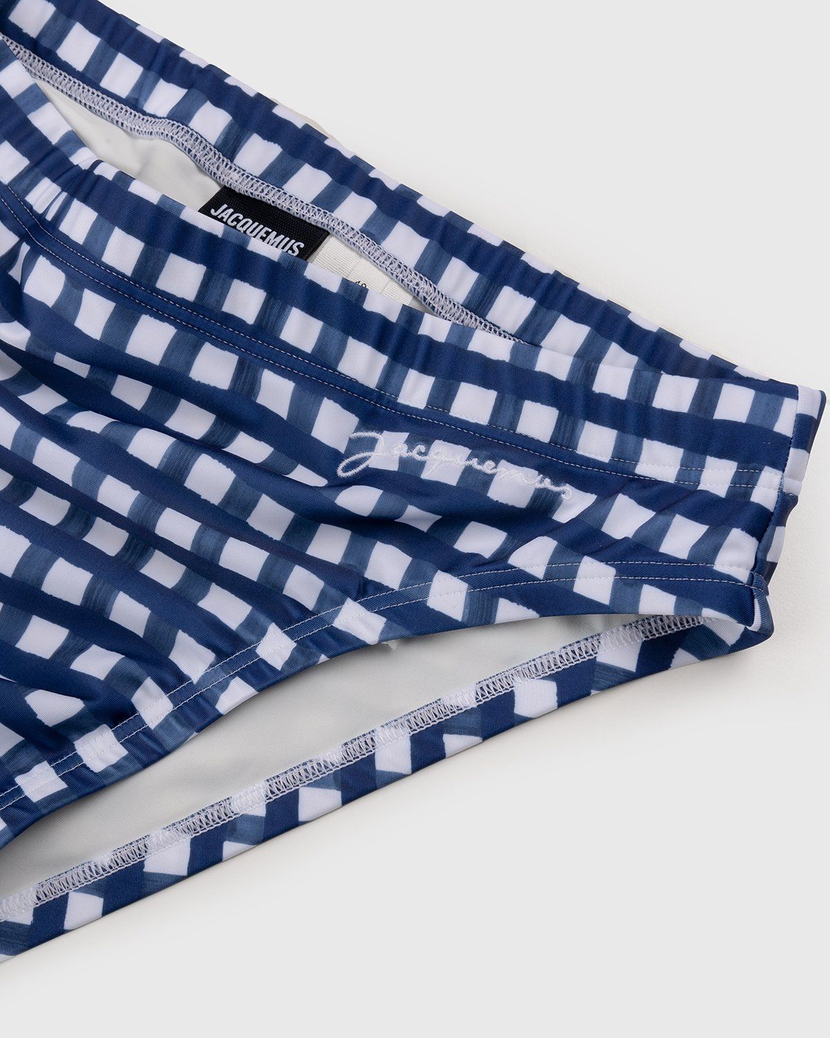 JACQUEMUS – Le Slip De Bain Navy Checks