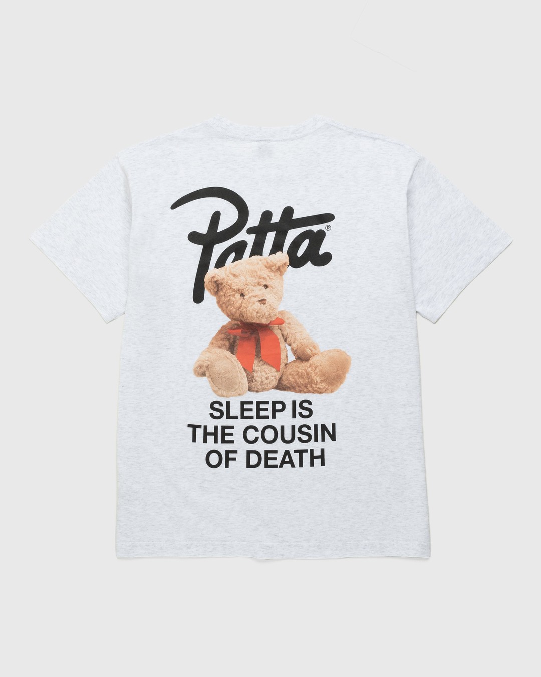 Patta – Teddy Bear T-Shirt Snow Melange Grey - T-shirts - Grey - Image 1