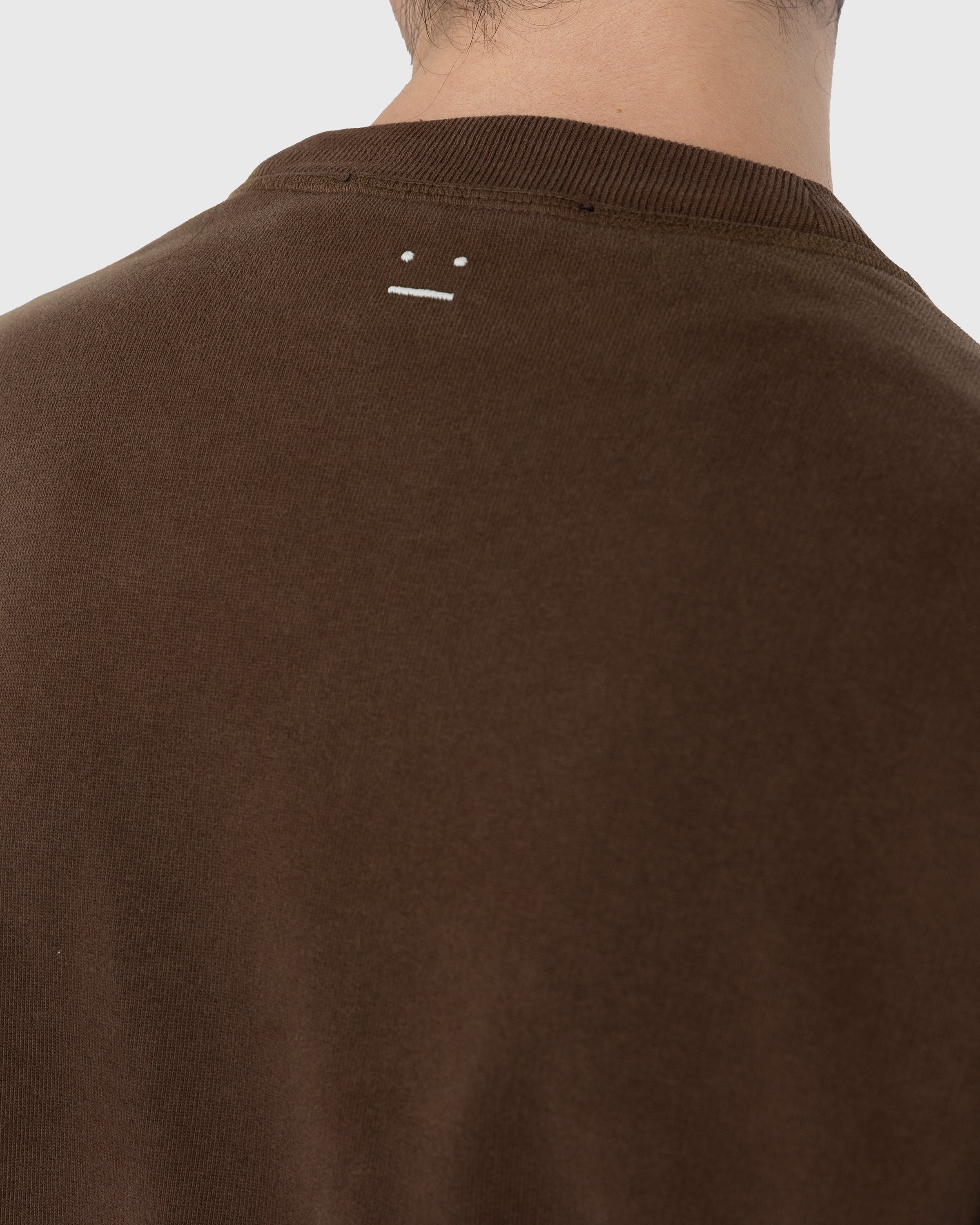 Acne Studios – Organic Cotton Crewneck Sweatshirt Coffee Brown - Sweats - Brown - Image 5