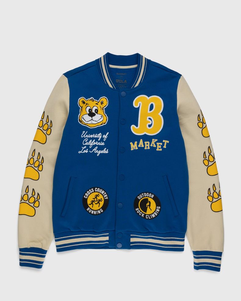 Market x UCLA x Highsnobiety – HS Sports Fleece Varsity Jacket Blue