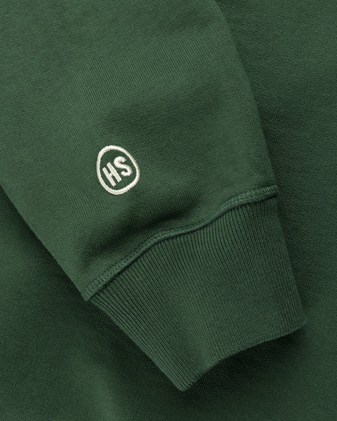 Highsnobiety – Logo Fleece Staples Crew Campus Green - Sweats - Green - Image 4
