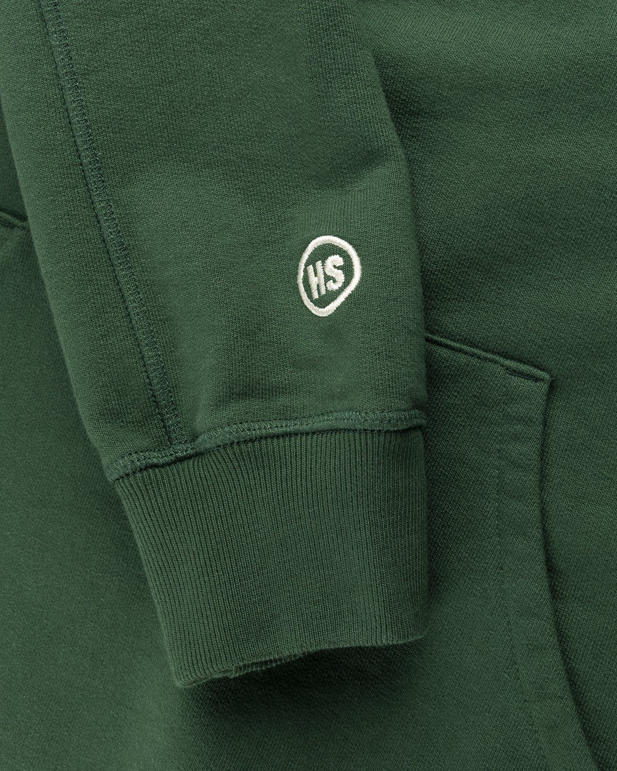 Highsnobiety – Logo Fleece Staples Hoodie Campus Green - Hoodies - Green - Image 4