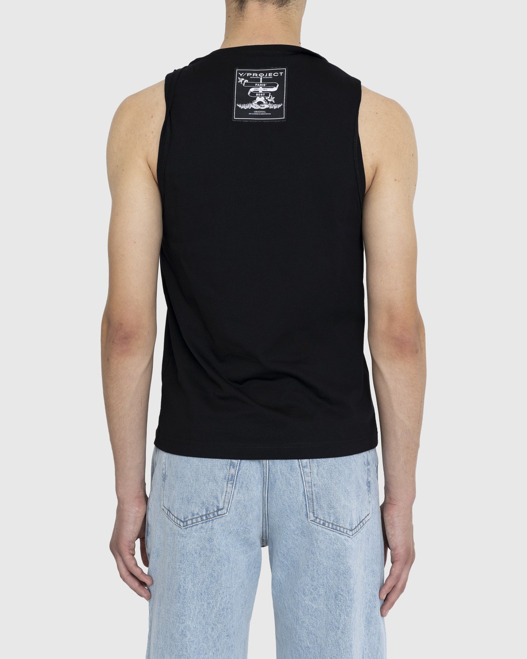 Y/Project – Twisted Shoulder Tank Top Black - Tops - Black - Image 3