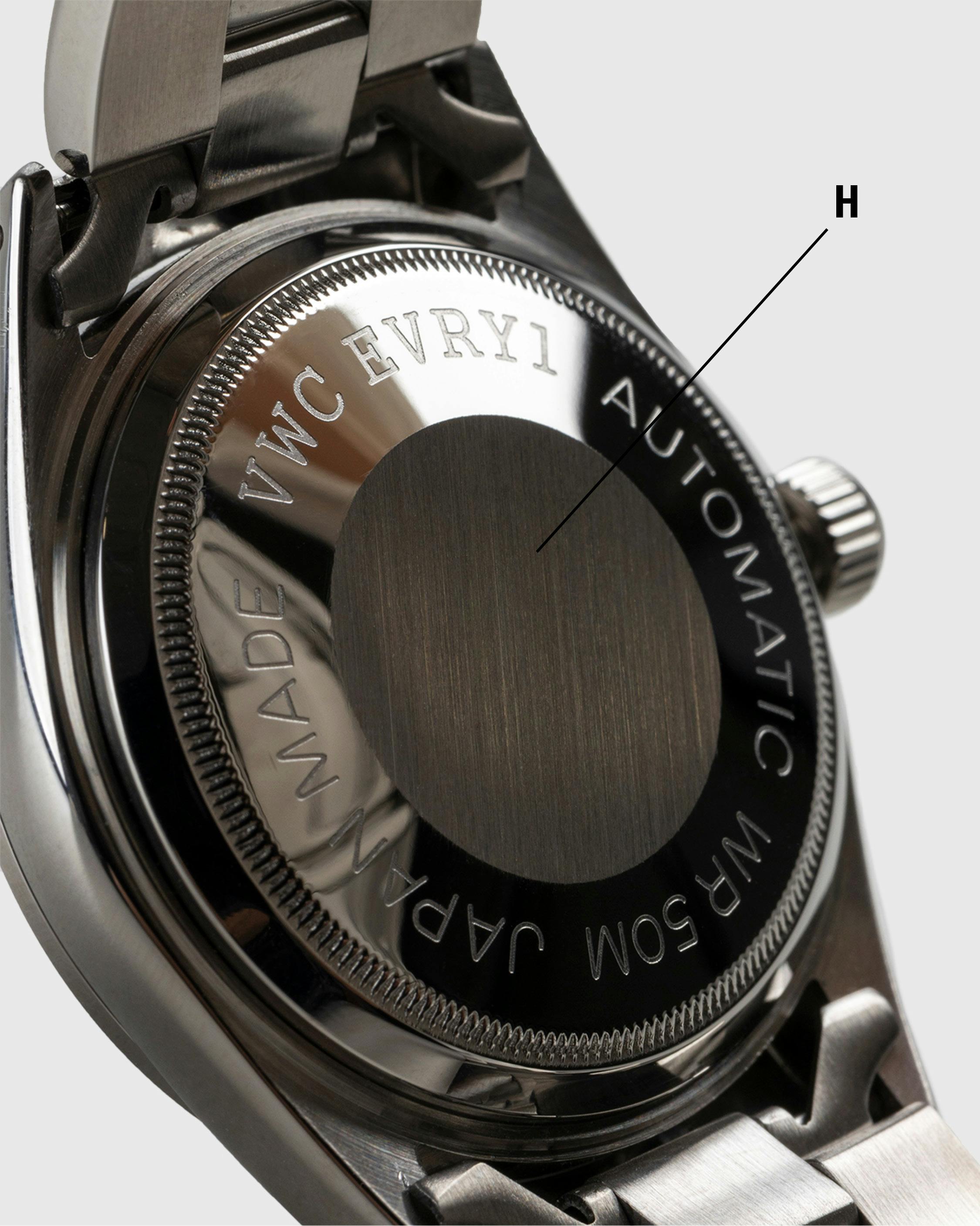 Case Back Watch Diagram