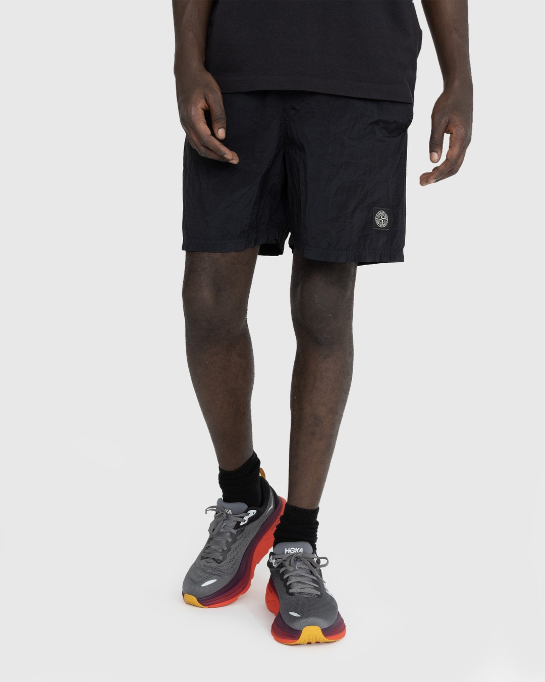 Stone Island – Nylon Metal Beach Shorts Black - Shorts - Black - Image 2