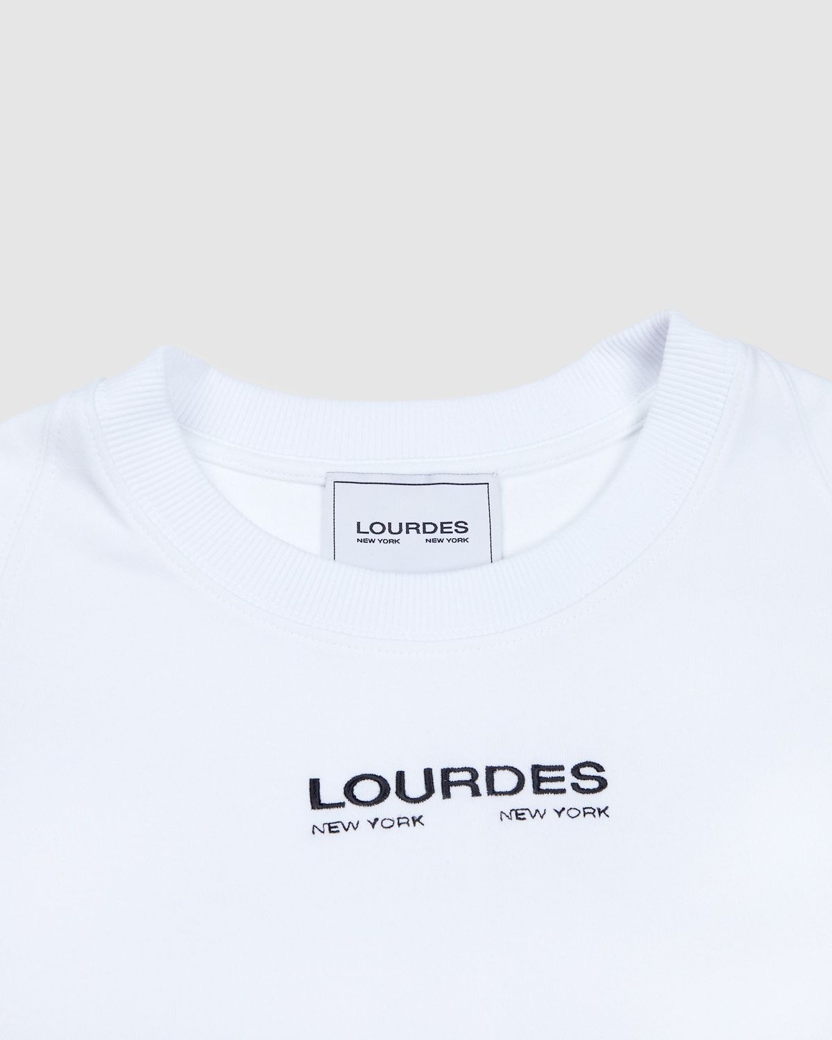 Lourdes New York – Logo Tee White - Tops - White - Image 3