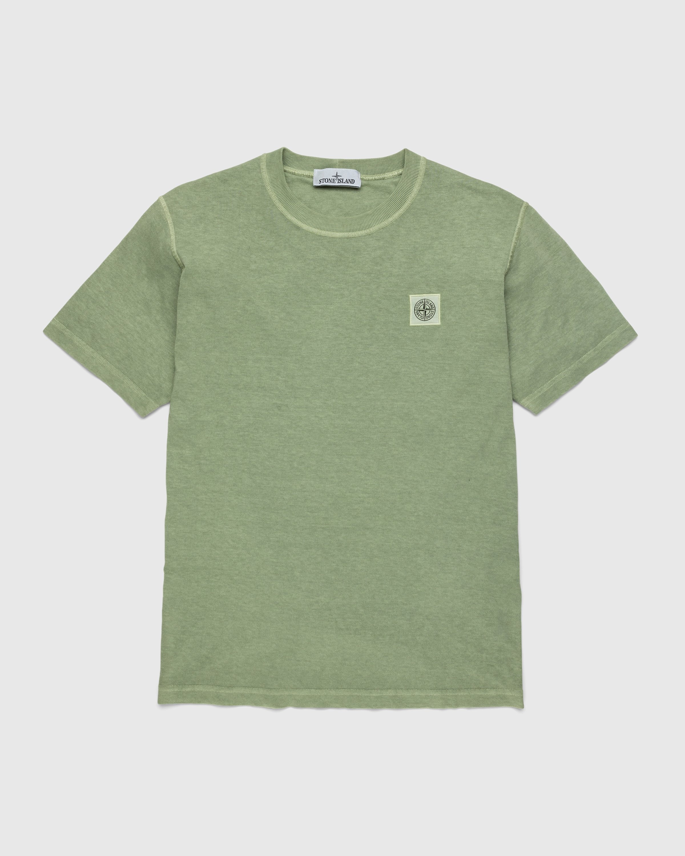 Green stone island t shirt hotsell